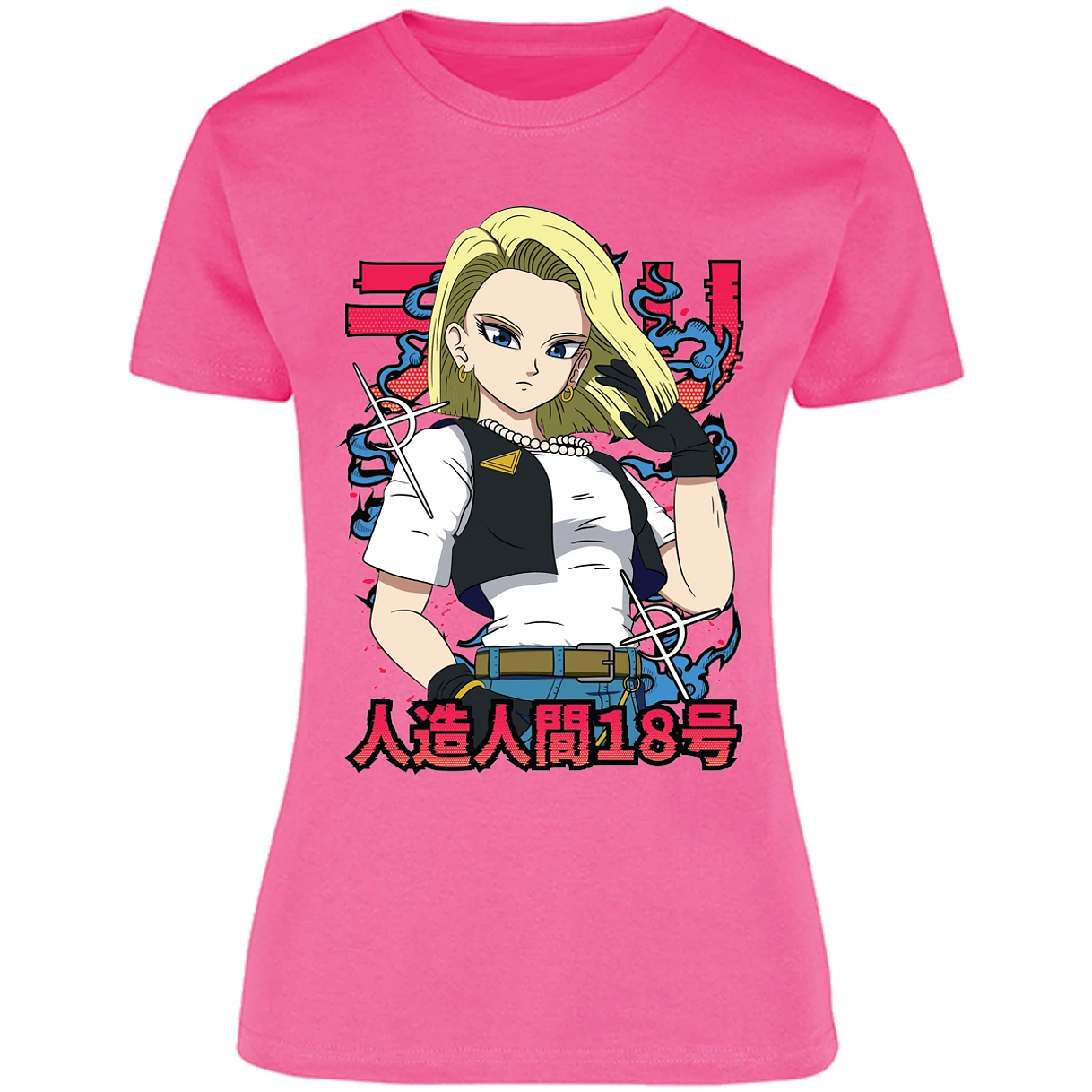 Blusa Dragon Ball Androide 18 Anime Blusa para Mujer 15