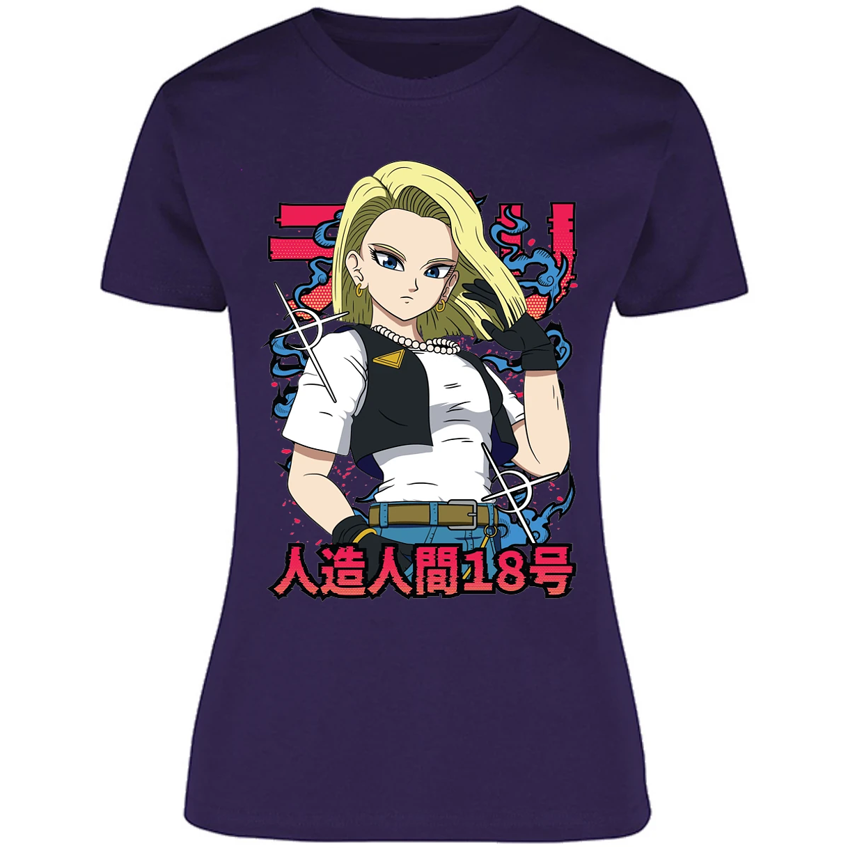 Blusa Dragon Ball Androide 18 Anime Blusa para Mujer 7