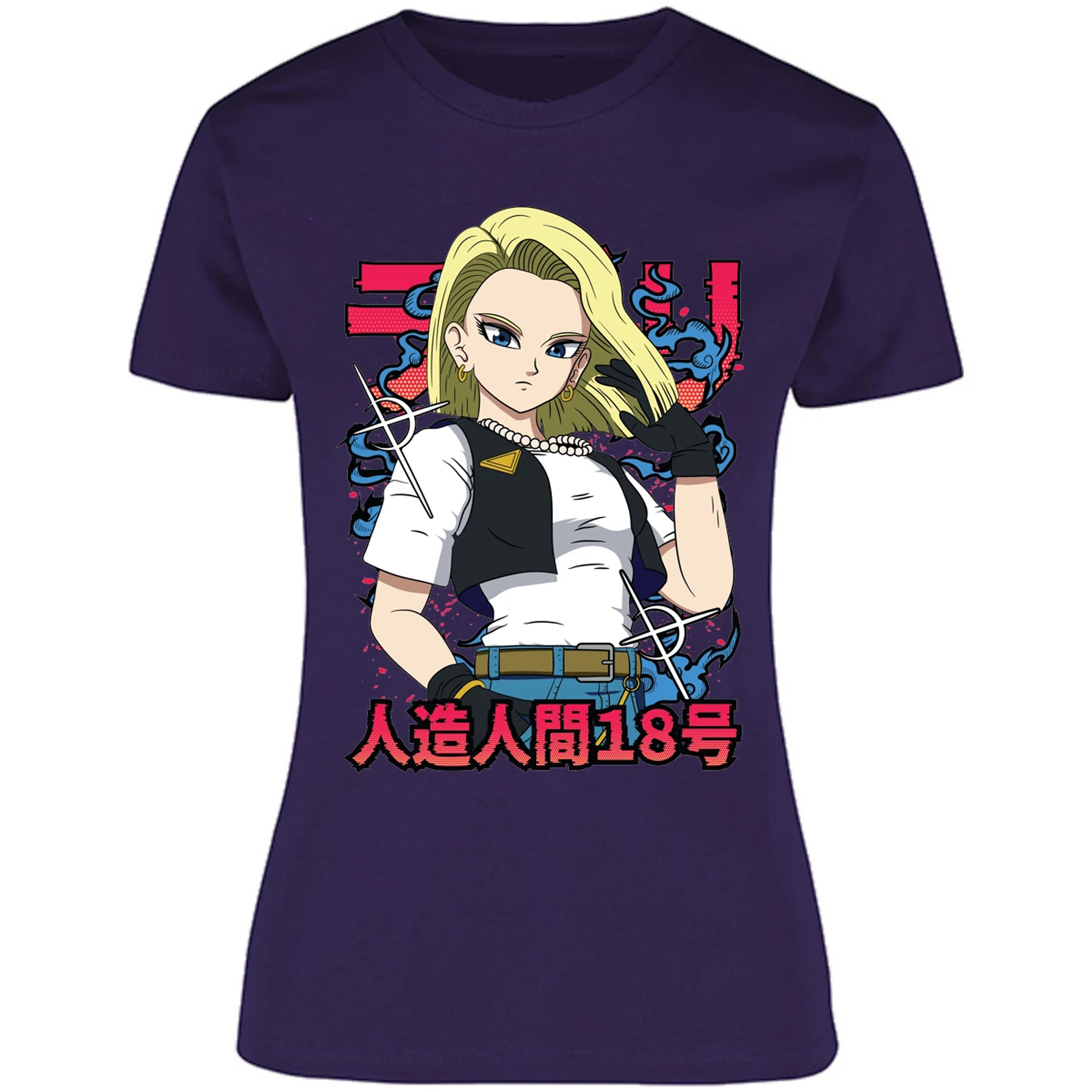 Blusa Dragon Ball Androide 18 Anime Blusa para Mujer 7