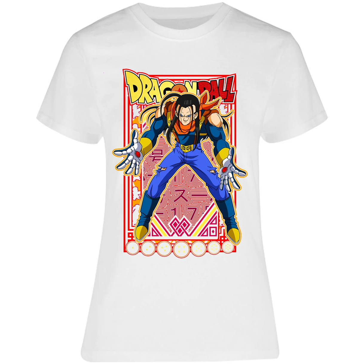 Blusa Dragon Ball Anime Androide 17 Blusa para Mujer 10