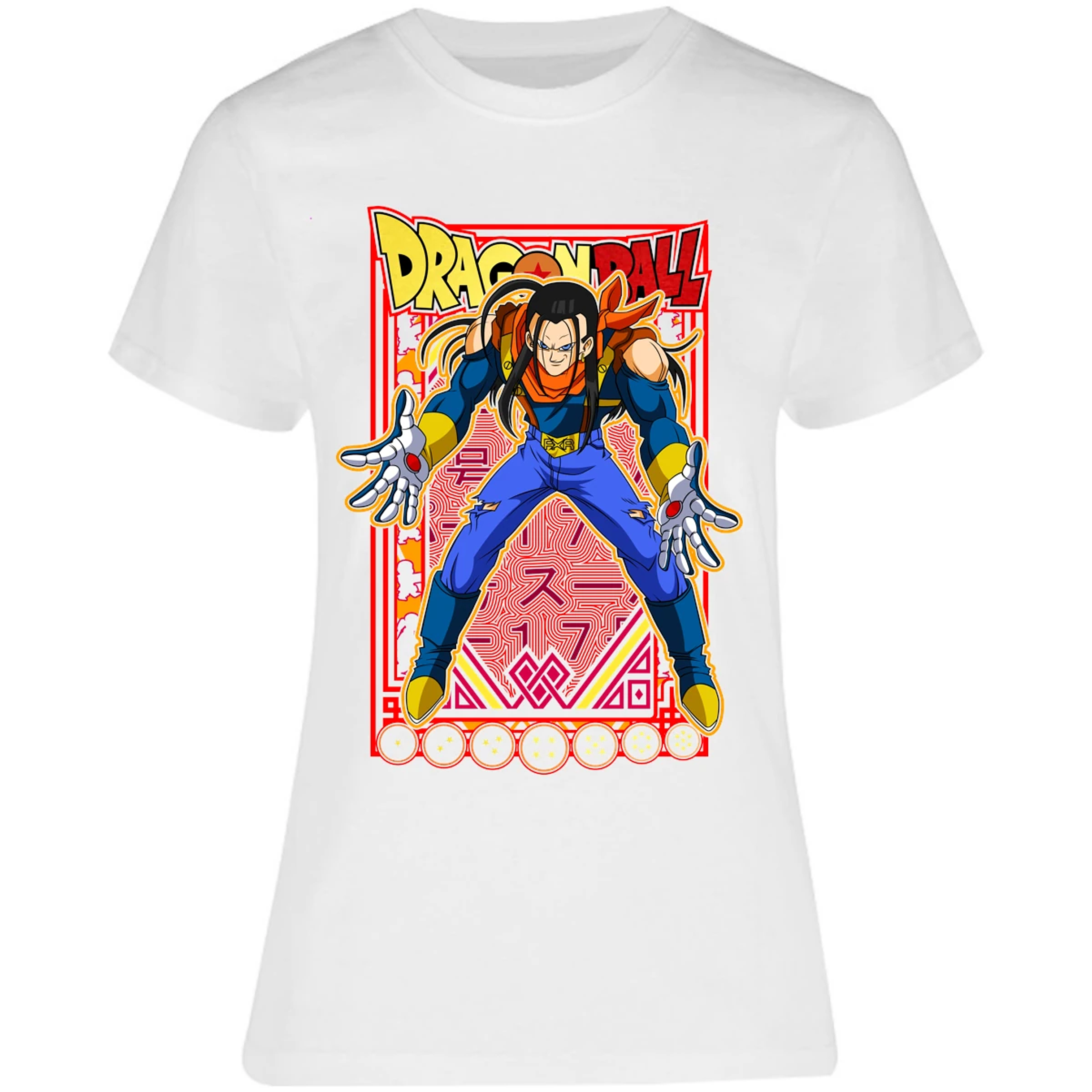 Blusa Dragon Ball Anime Androide 17 Blusa para Mujer 10