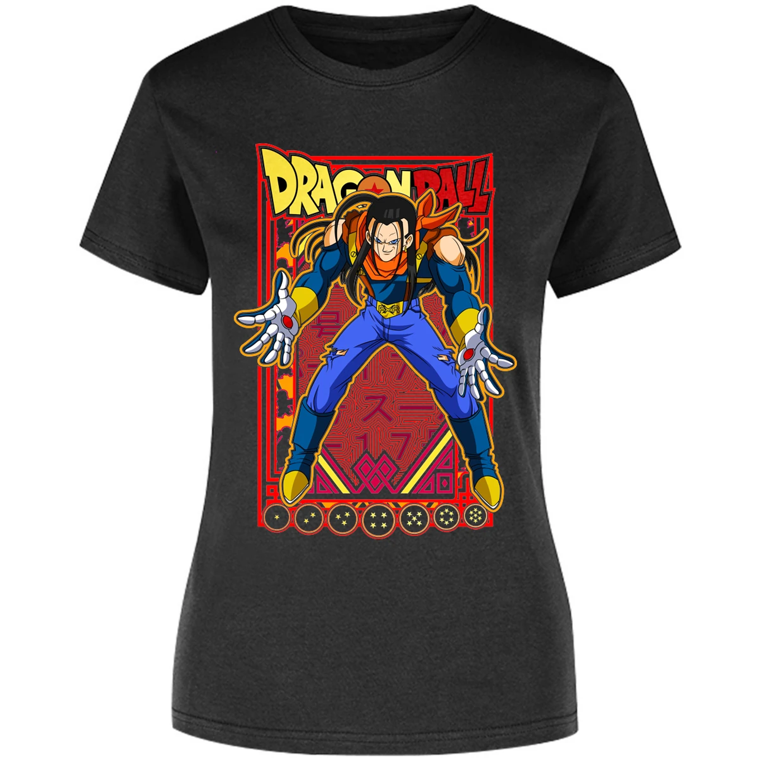 Blusa Dragon Ball Anime Androide 17 Blusa para Mujer 17