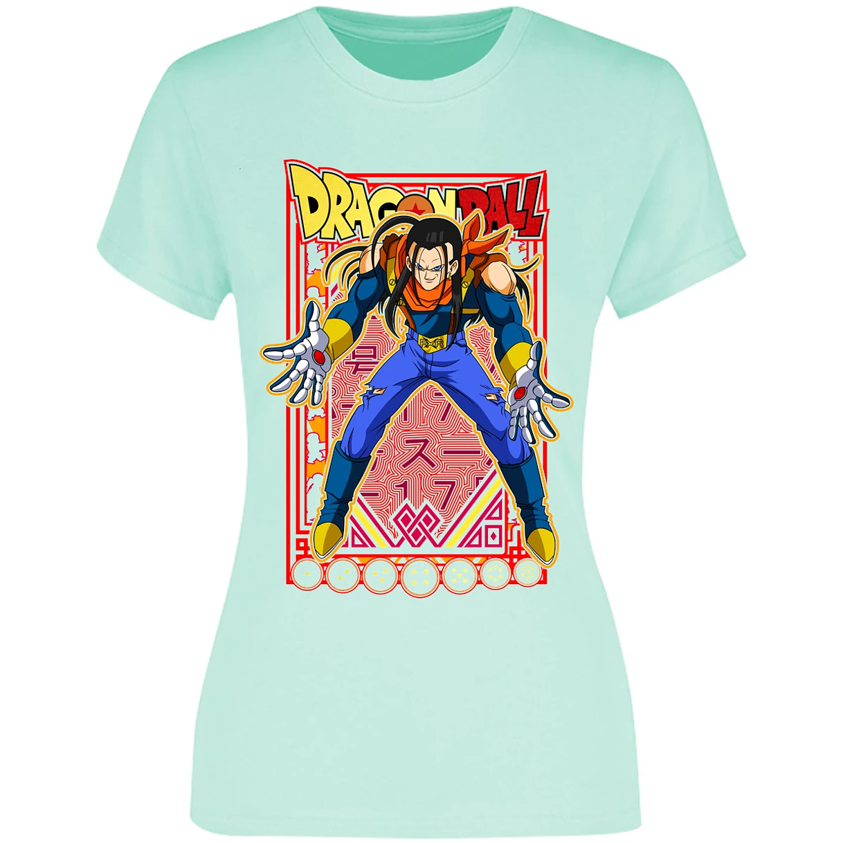 Blusa Dragon Ball Anime Androide 17 Blusa para Mujer 11