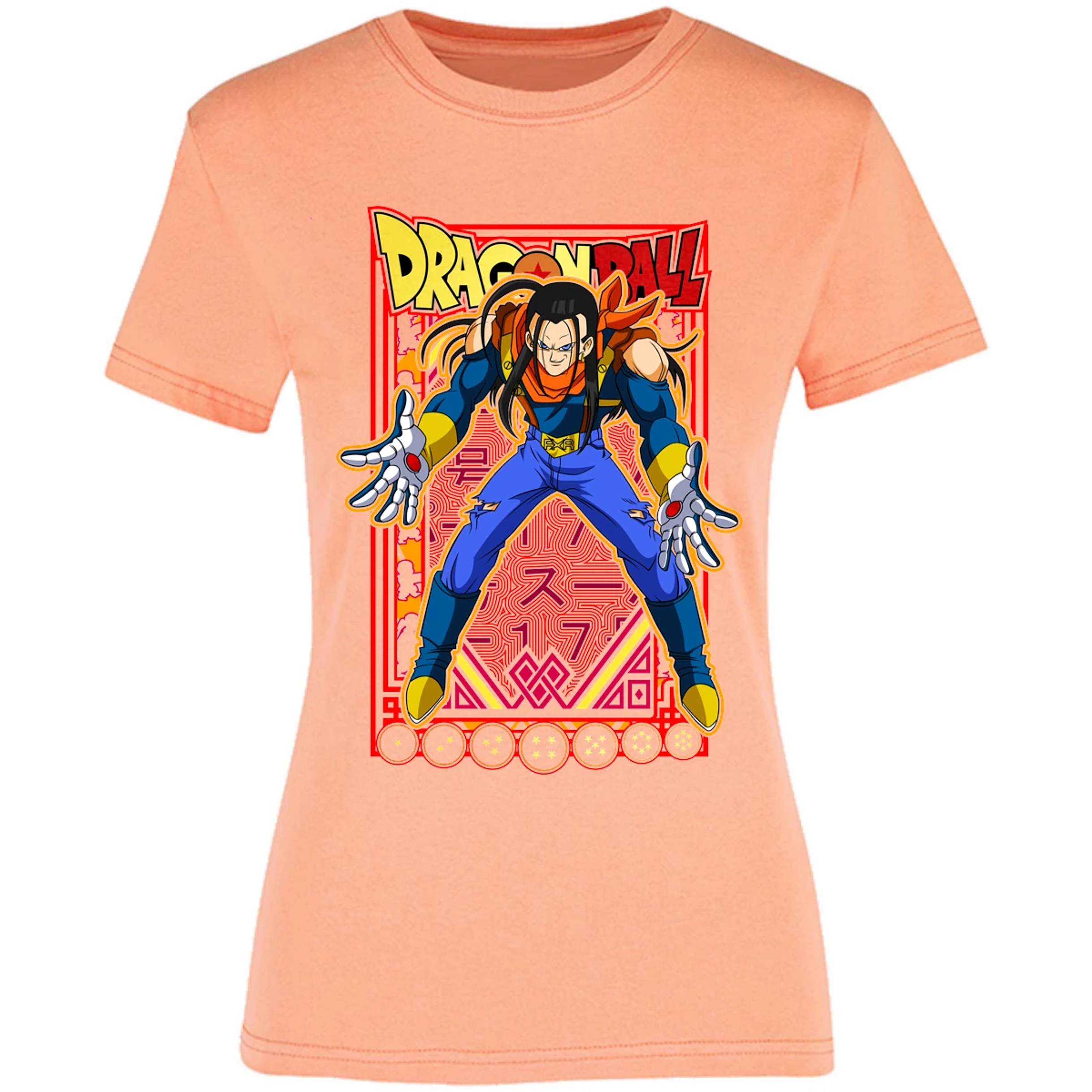 Blusa Dragon Ball Anime Androide 17 Blusa para Mujer 14