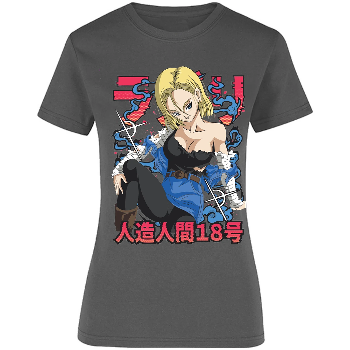 Blusa Dragon Ball Anime Androide 18 Blusa para Mujer 13