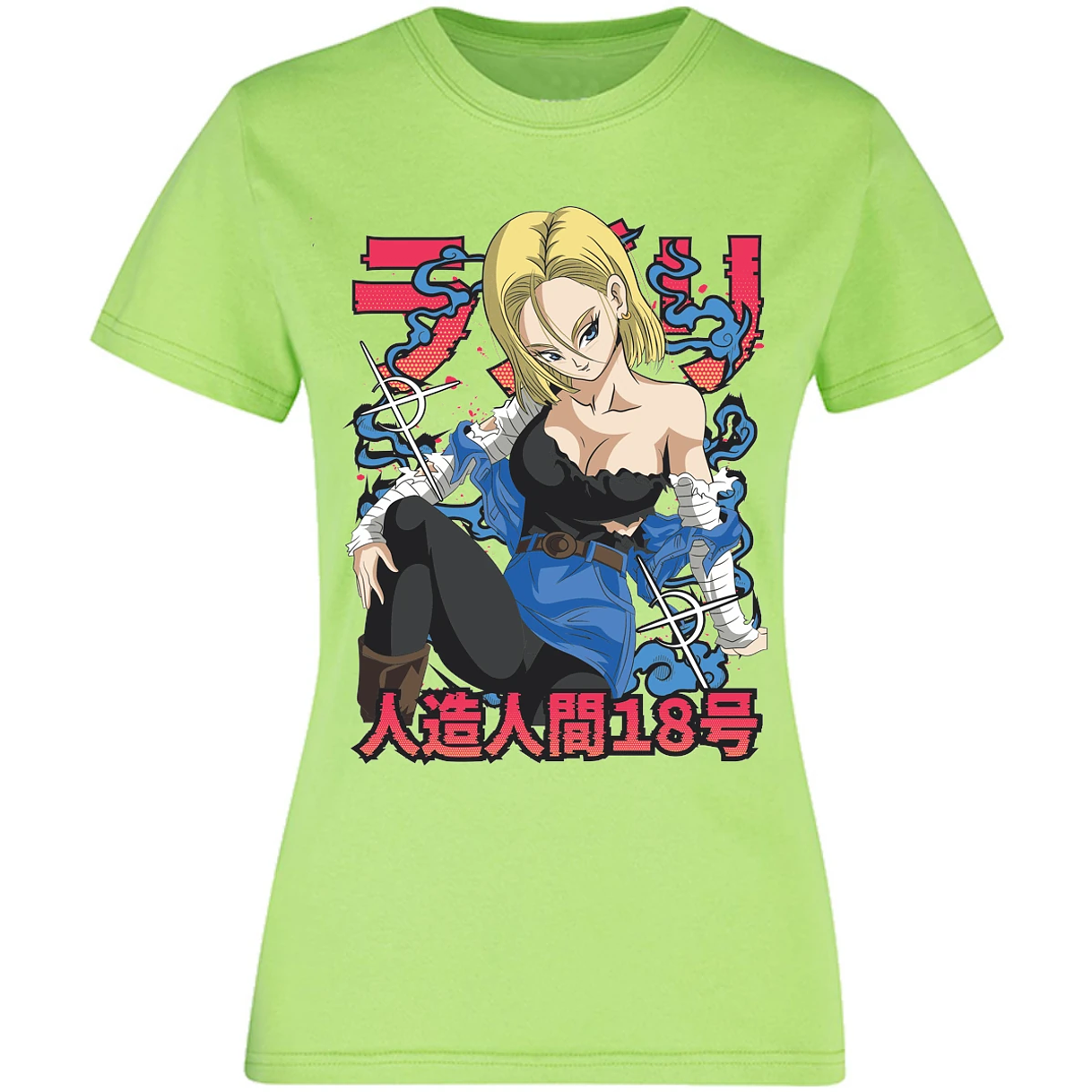 Blusa Dragon Ball Anime Androide 18 Blusa para Mujer 17