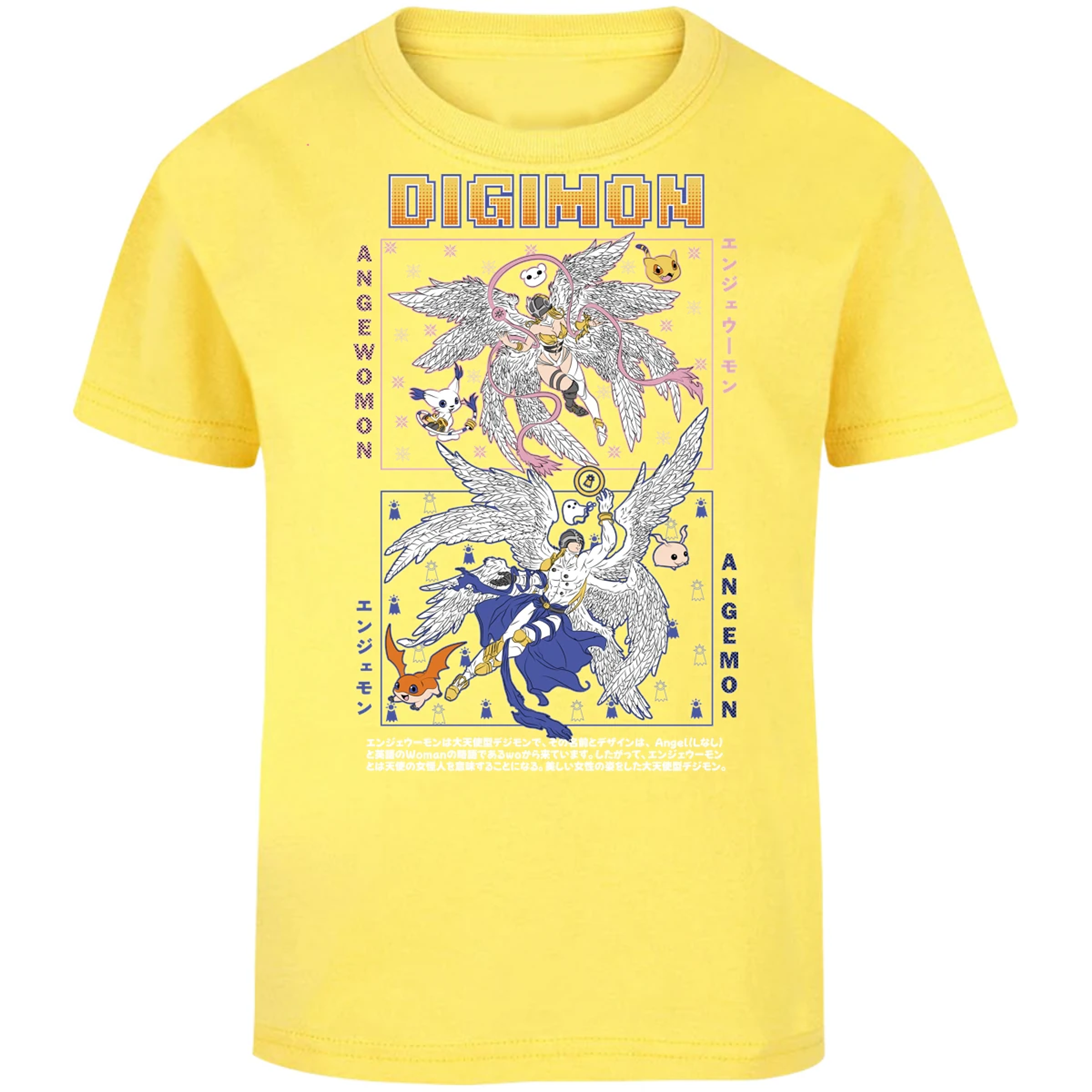 Playera Digimon Angemon Angewomon para Niño 8