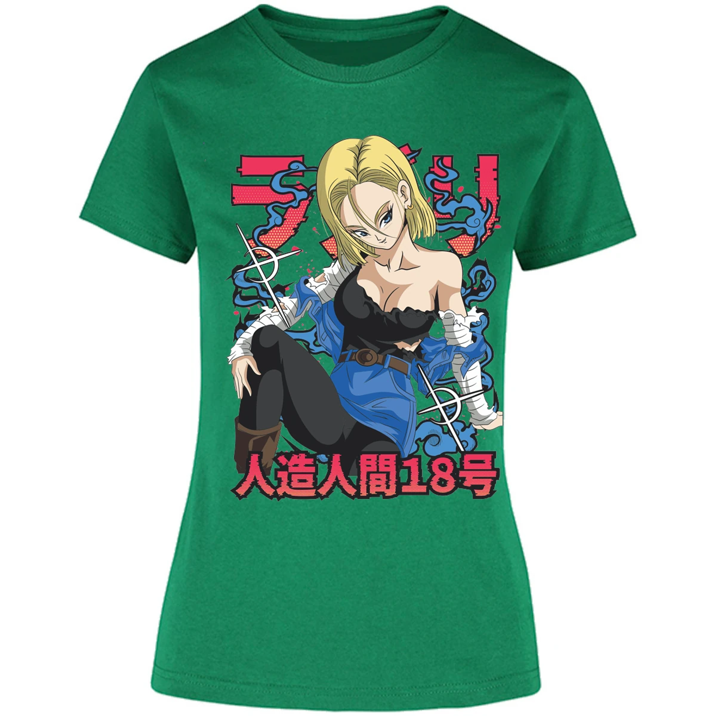 Blusa Dragon Ball Anime Androide 18 Blusa para Mujer 3