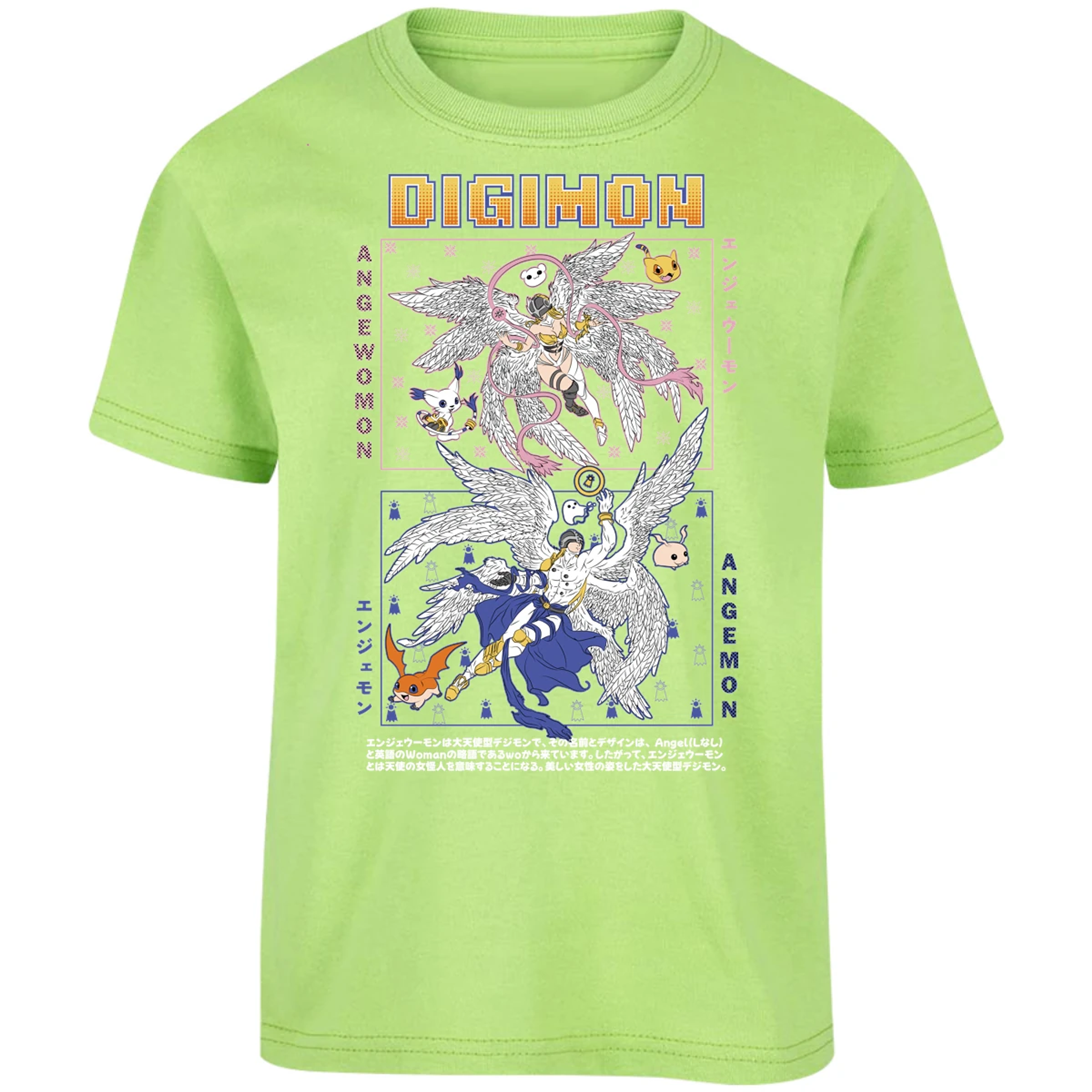 Playera Digimon Angemon Angewomon para Niño 11