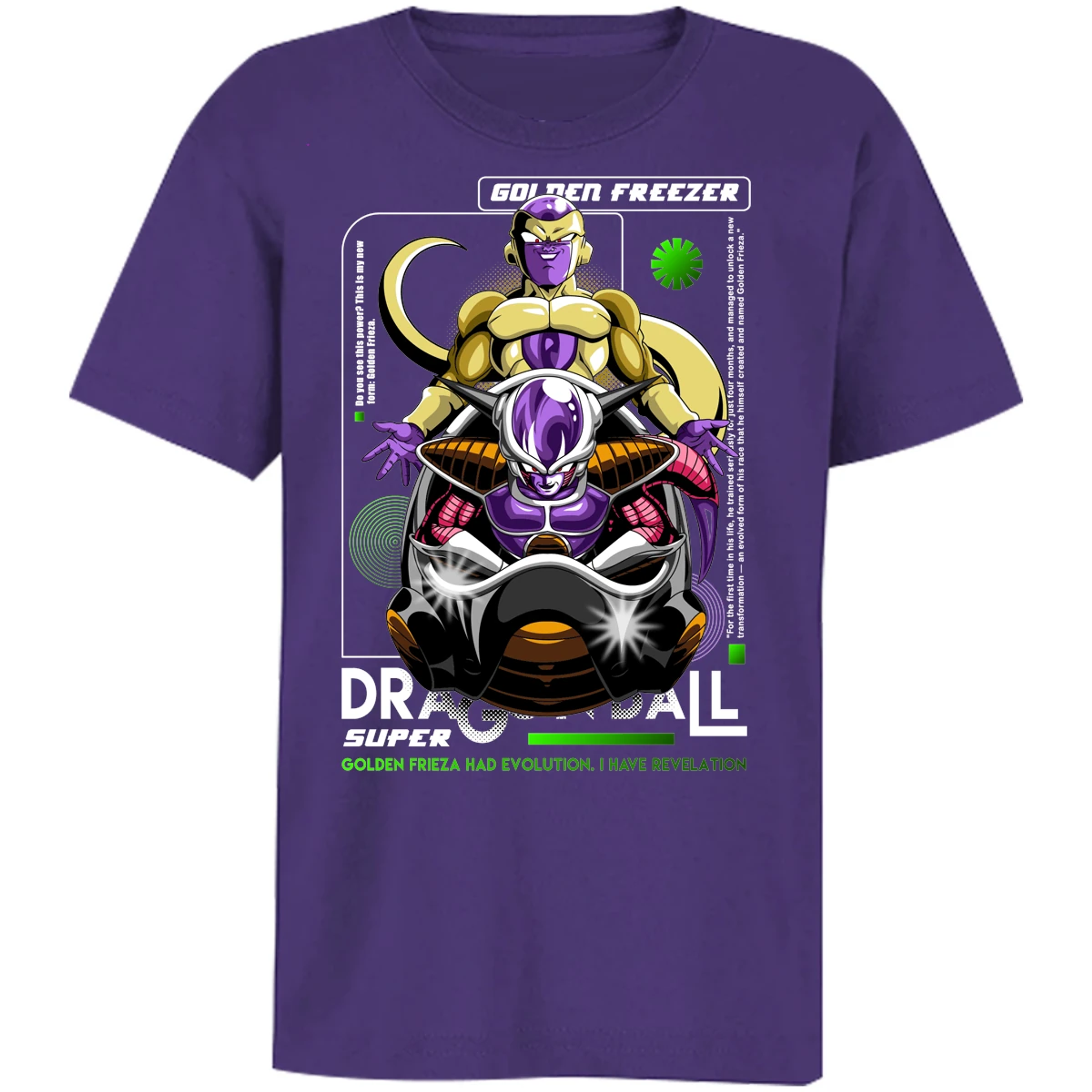 Playera Dragon Ball Golden Freezer para Niño 8