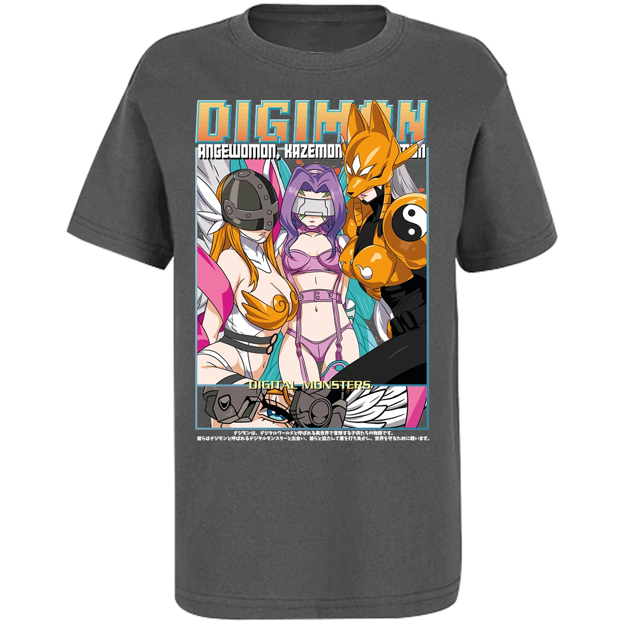 Playera Digimon Digiwaifus para Niño 10