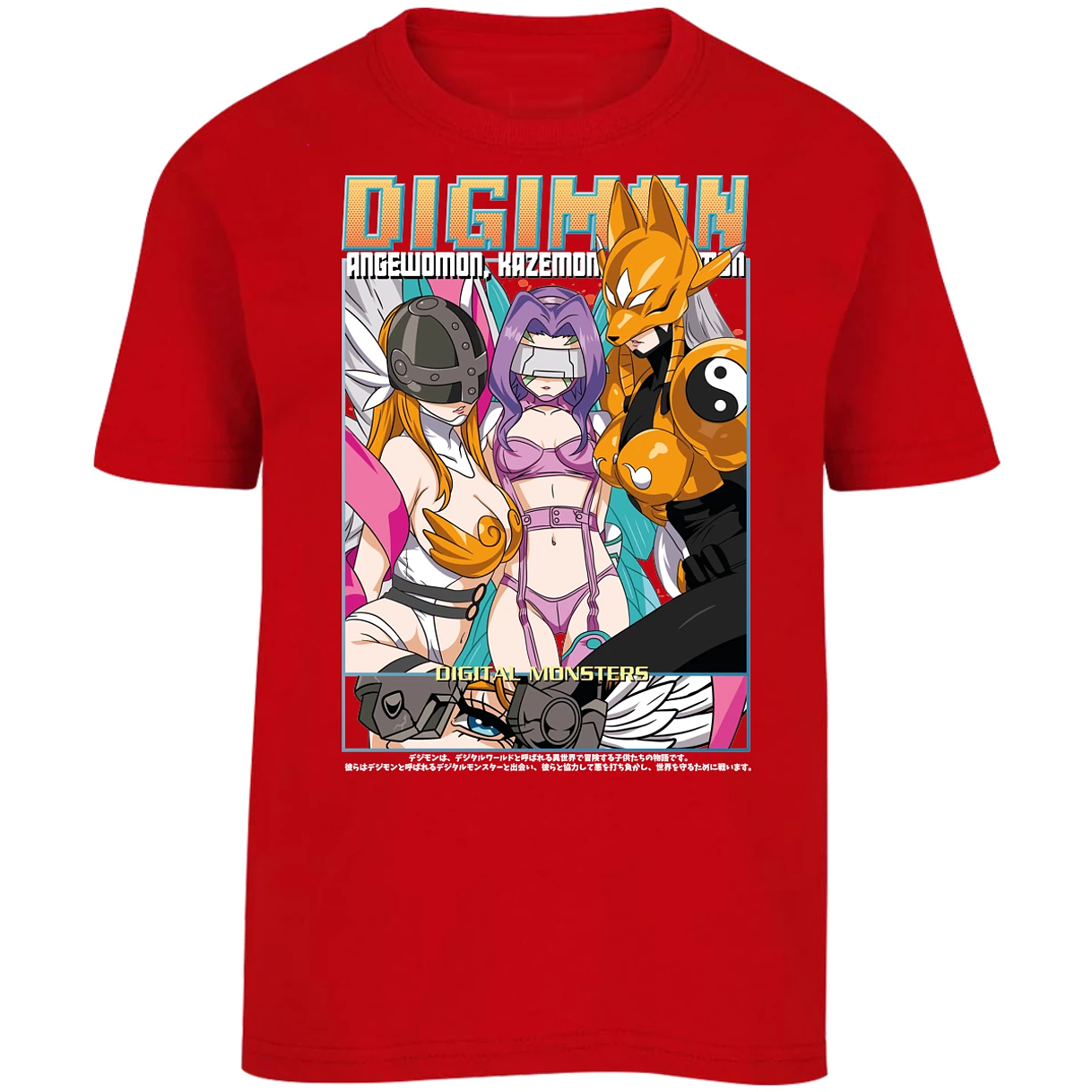 Playera Digimon Digiwaifus para Niño 17