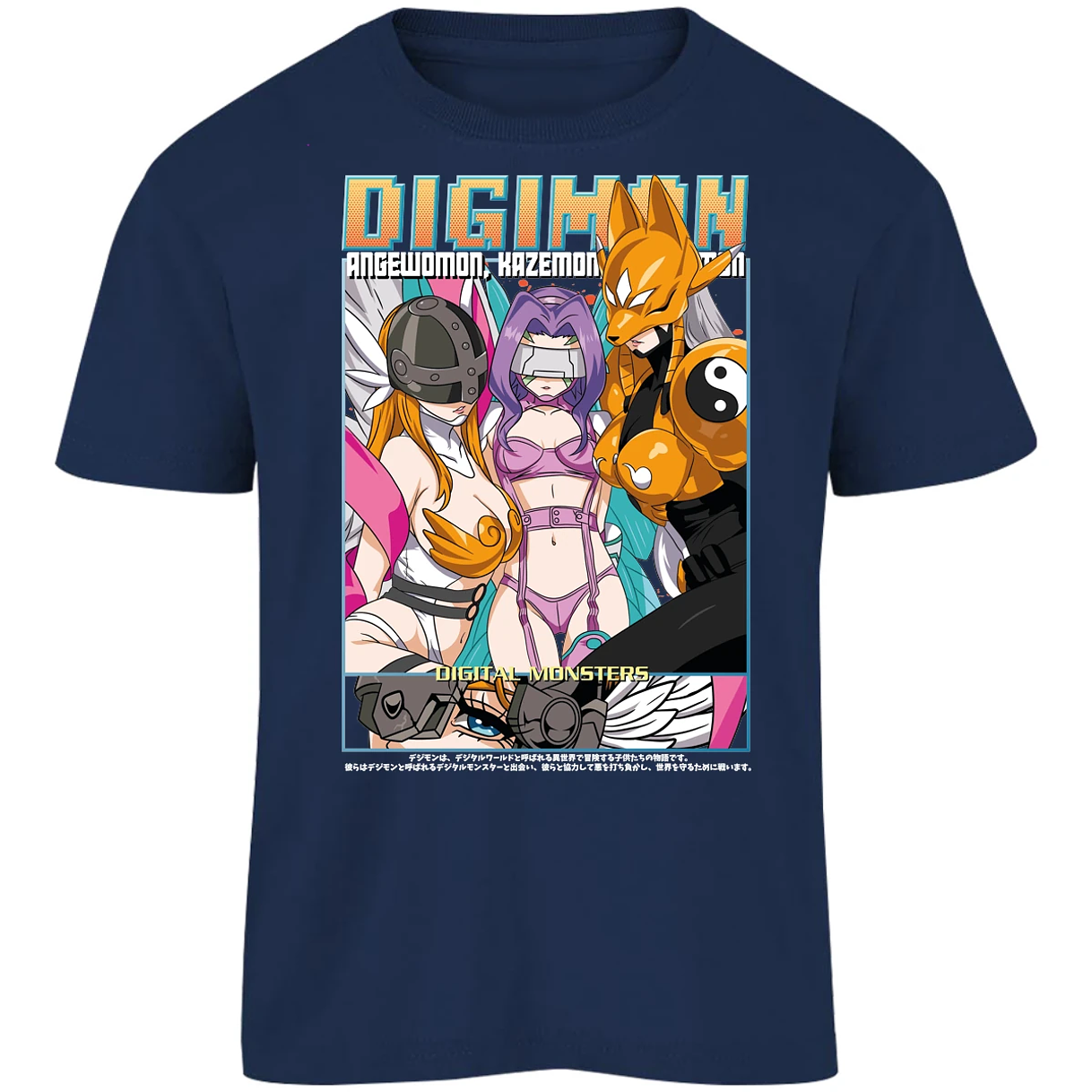Playera Digimon Digiwaifus para Niño 7