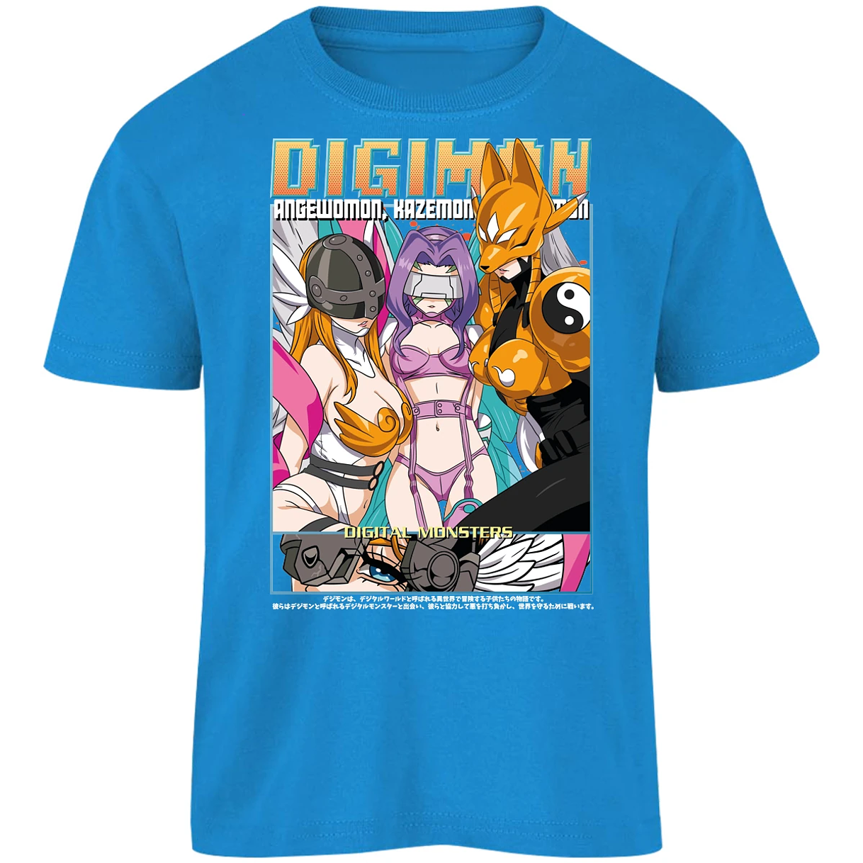 Playera Digimon Digiwaifus para Niño 9