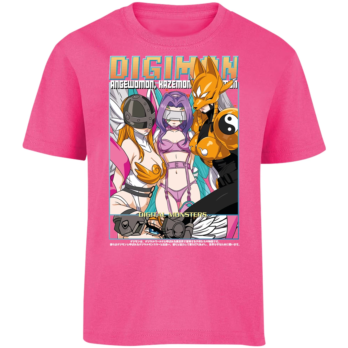 Playera Digimon Digiwaifus para Niño 3
