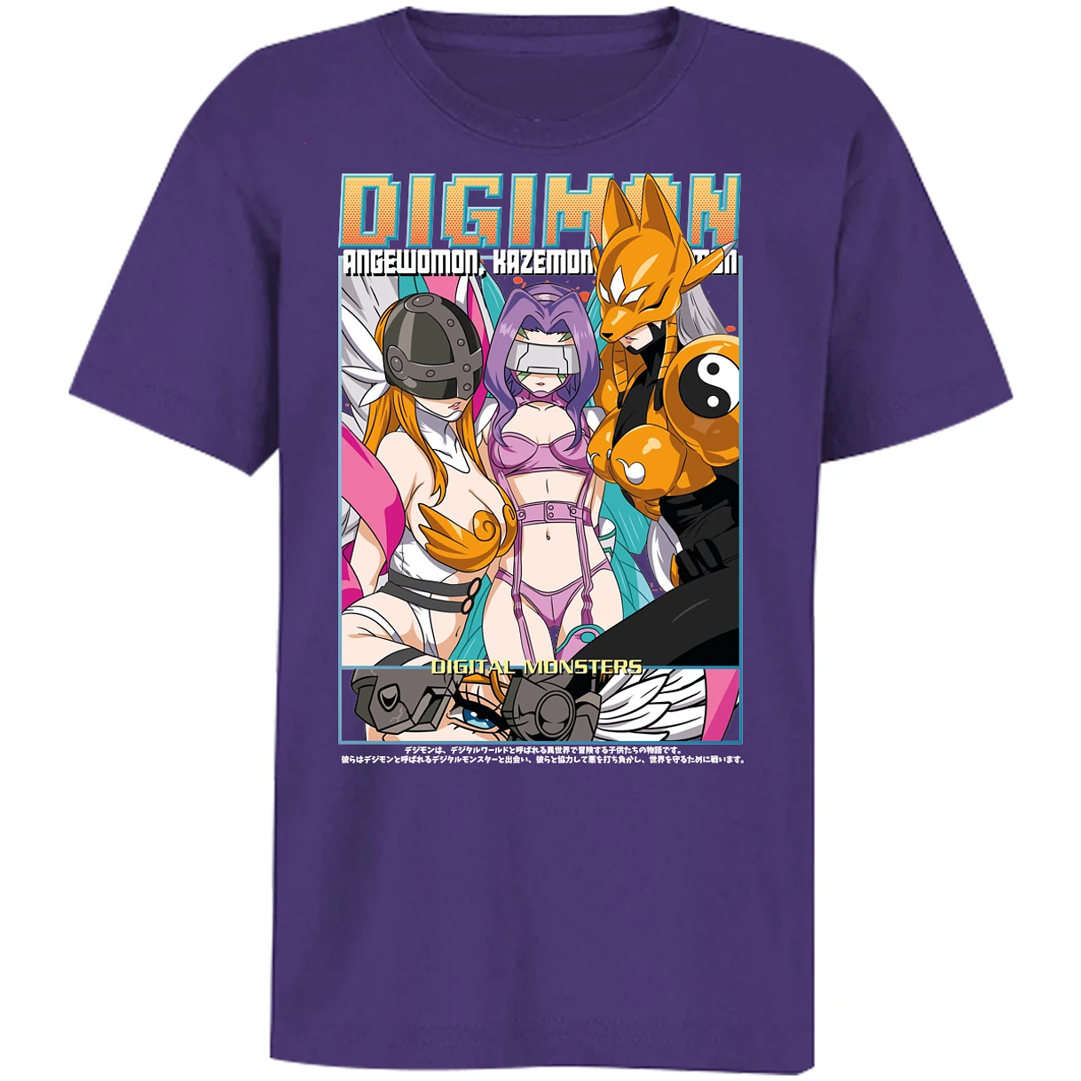 Playera Digimon Digiwaifus para Niño 5