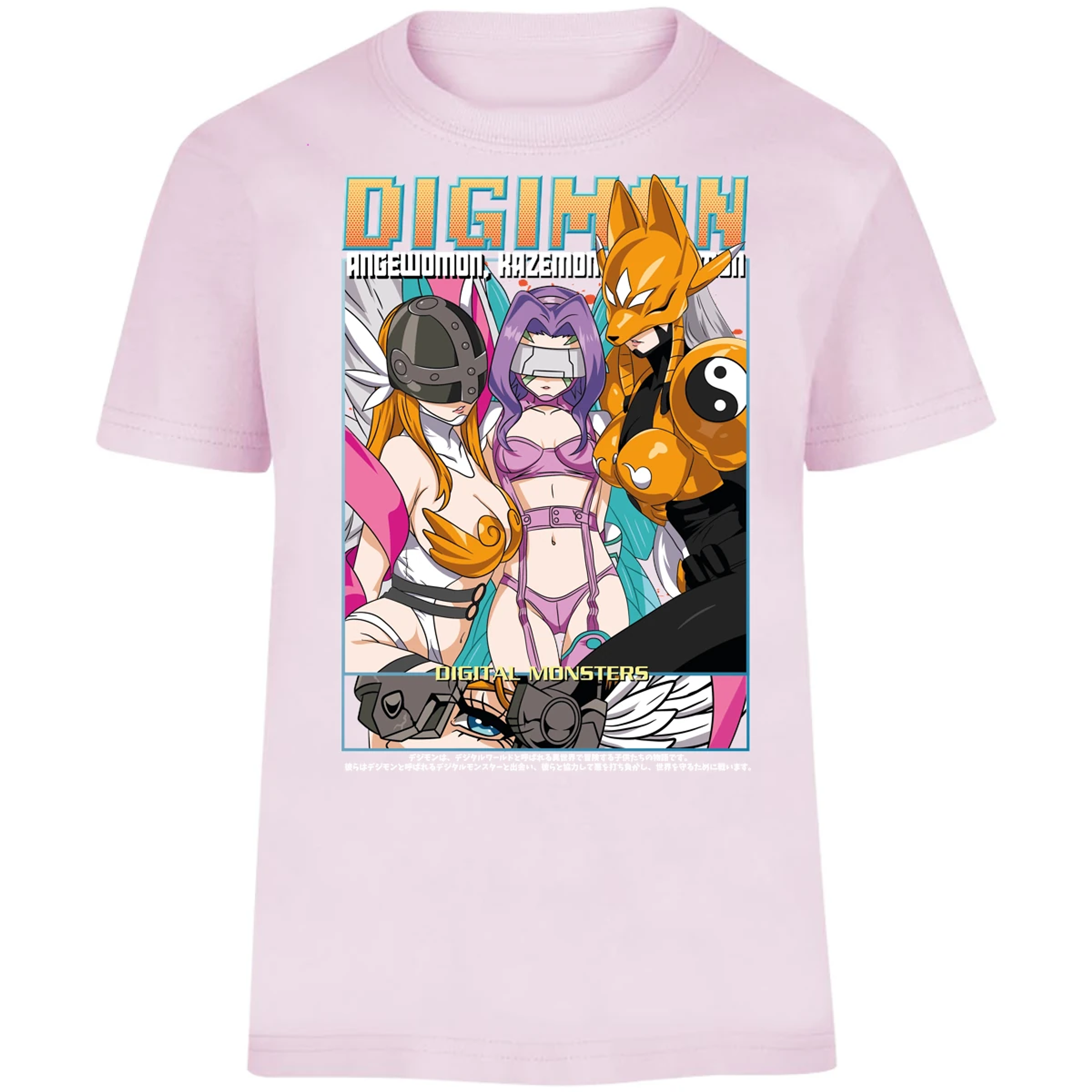 Playera Digimon Digiwaifus para Niño 16