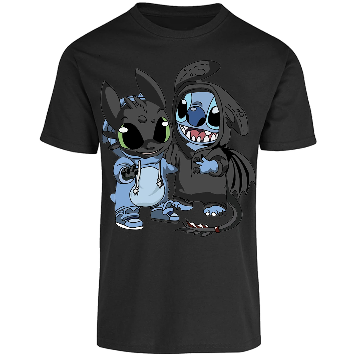 Playera Es De Series Y Peliculas Stitch Con Chimuelo para Adulto 15