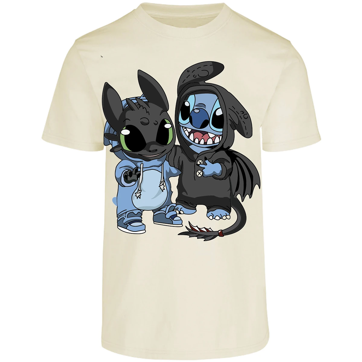 Playera Es De Series Y Peliculas Stitch Con Chimuelo para Adulto 24