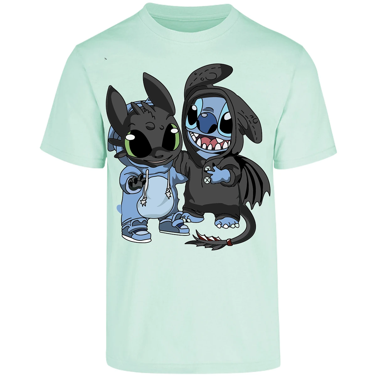 Playera Es De Series Y Peliculas Stitch Con Chimuelo para Adulto 18