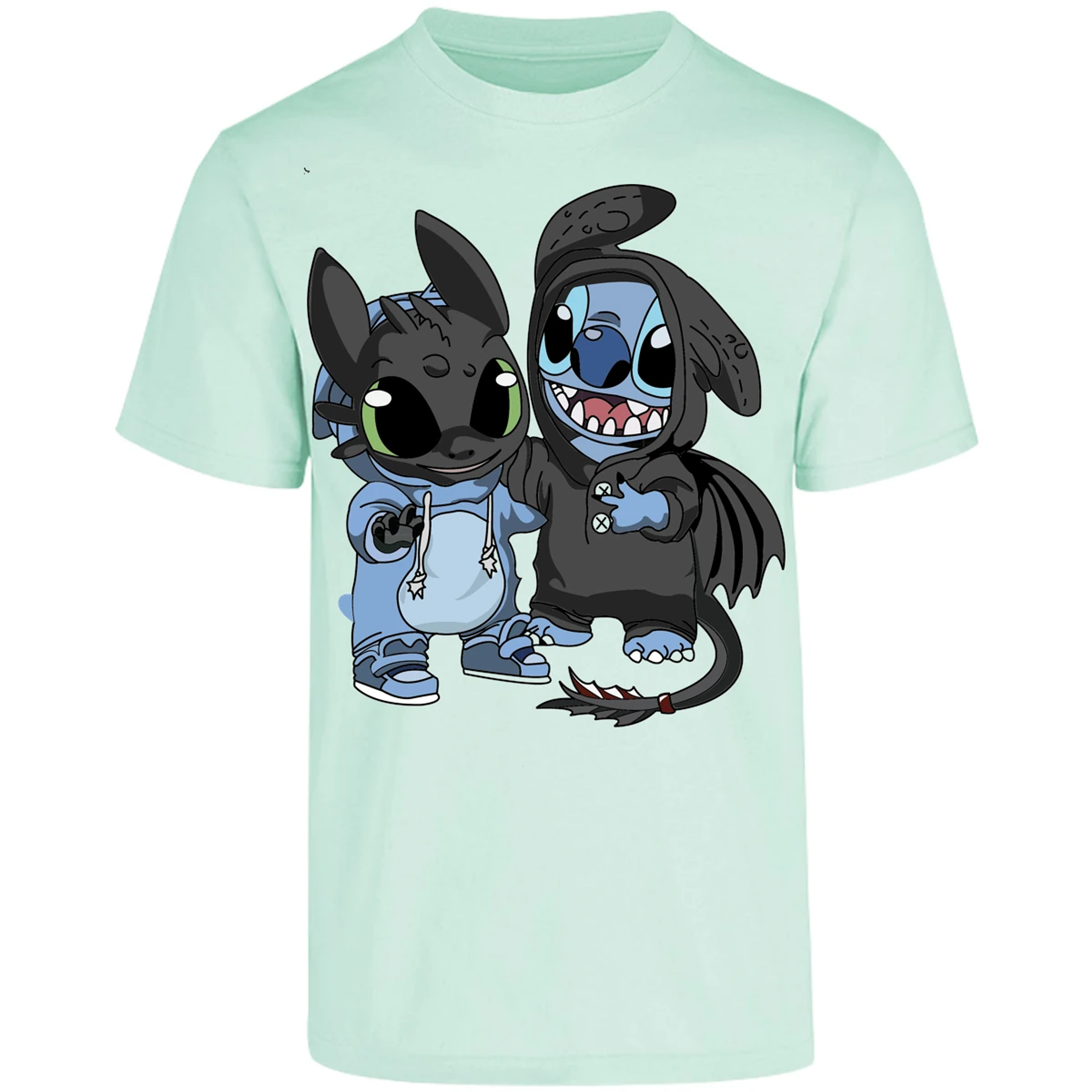 Playera Es De Series Y Peliculas Stitch Con Chimuelo para Adulto 18