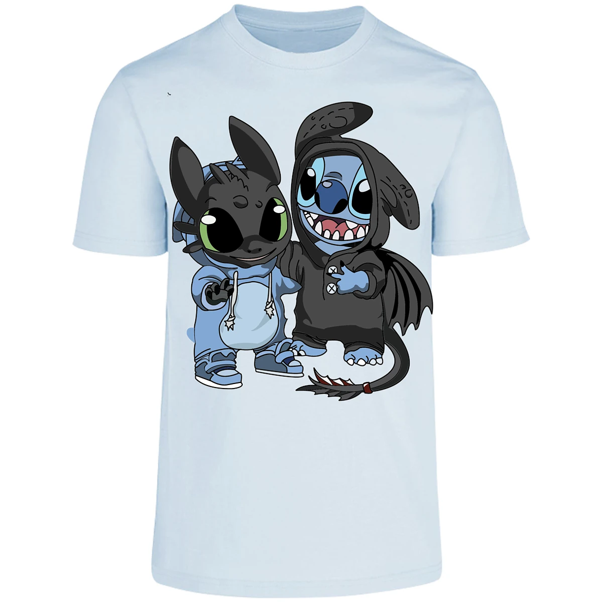 Playera Es De Series Y Peliculas Stitch Con Chimuelo para Adulto 17