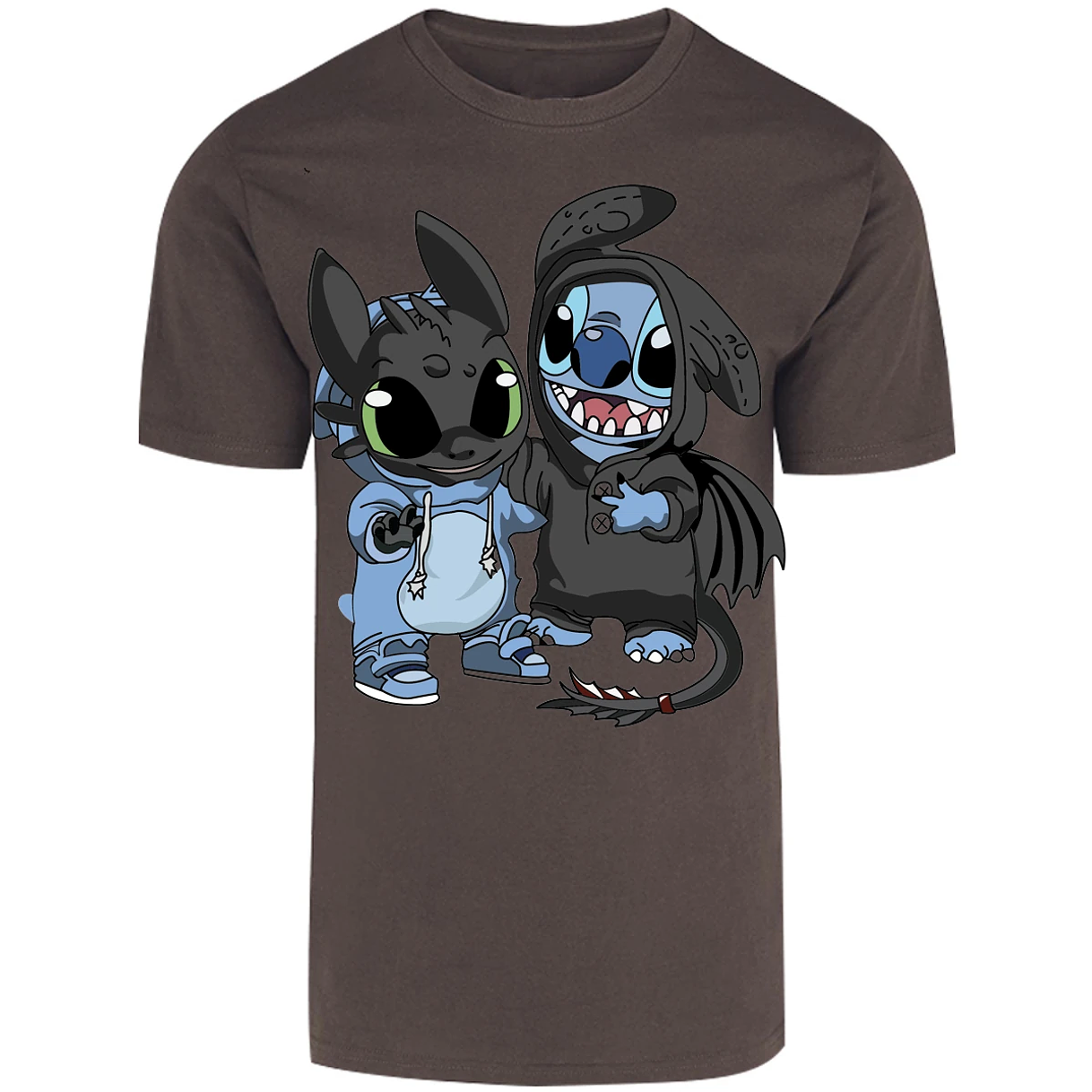 Playera Es De Series Y Peliculas Stitch Con Chimuelo para Adulto 3
