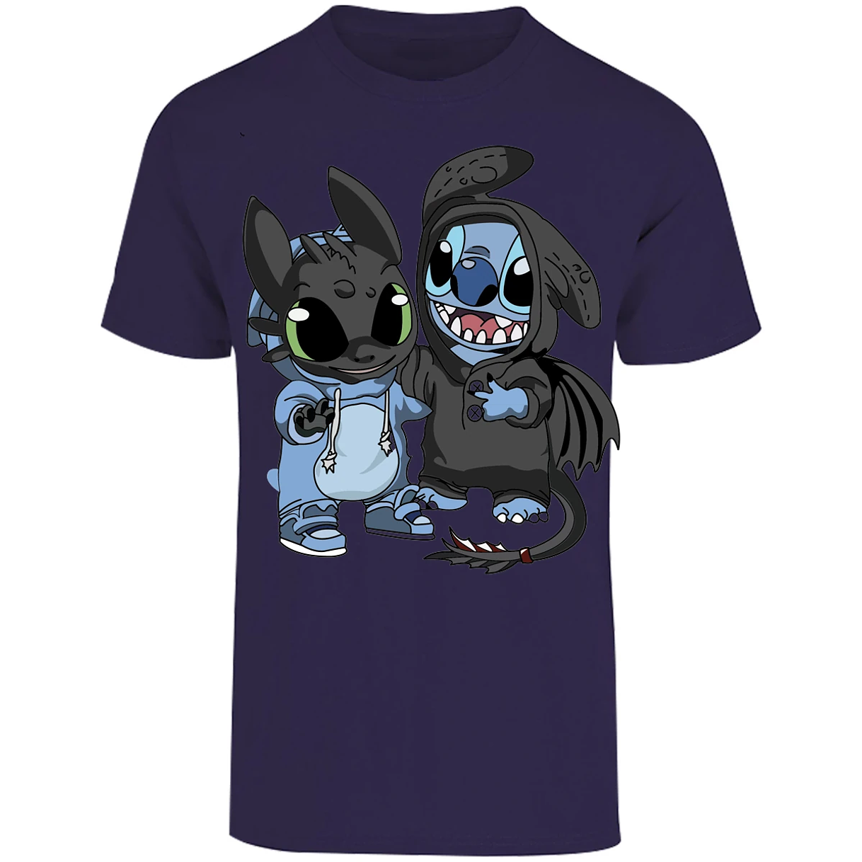 Playera Es De Series Y Peliculas Stitch Con Chimuelo para Adulto 27
