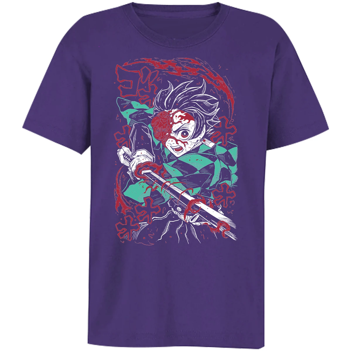Playera Demon Slayer Demon Tanjiro para Niño 6