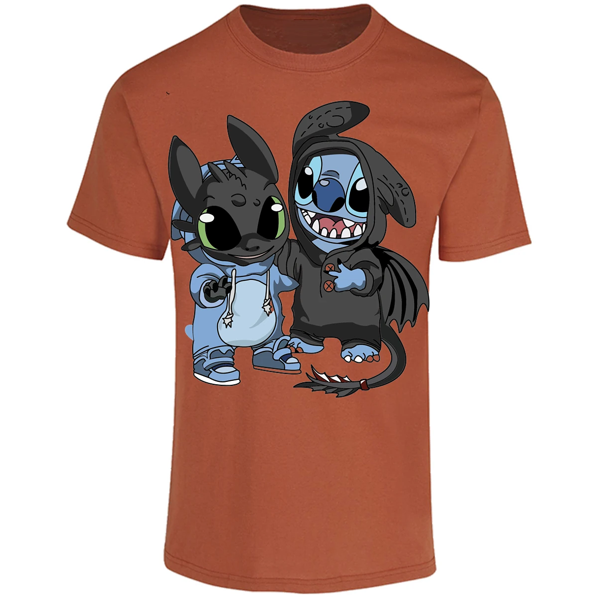 Playera Es De Series Y Peliculas Stitch Con Chimuelo para Adulto 14