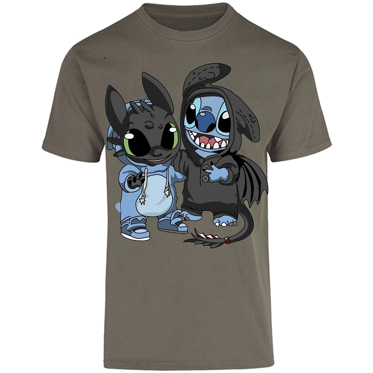 Playera Es De Series Y Peliculas Stitch Con Chimuelo para Adulto 13