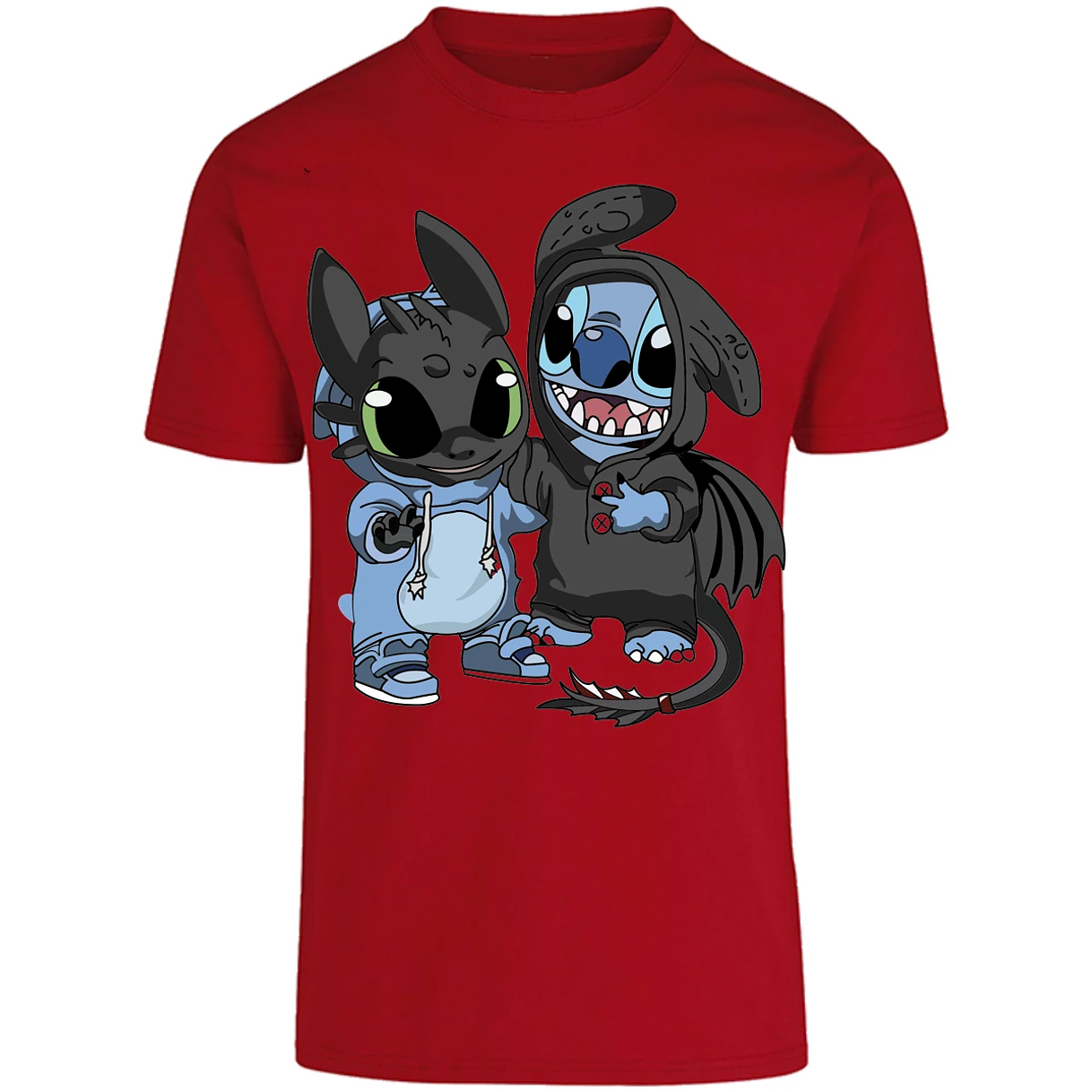 Playera Es De Series Y Peliculas Stitch Con Chimuelo para Adulto 6