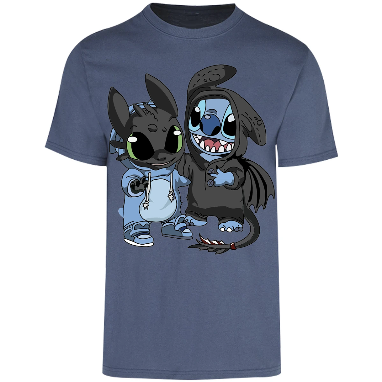 Playera Es De Series Y Peliculas Stitch Con Chimuelo para Adulto 29
