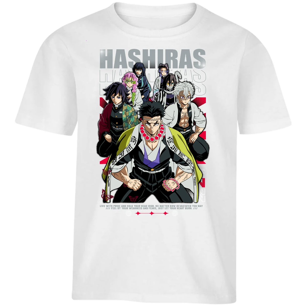 Playera Demon Slayer Hashiras Kimetsu para Niño 1