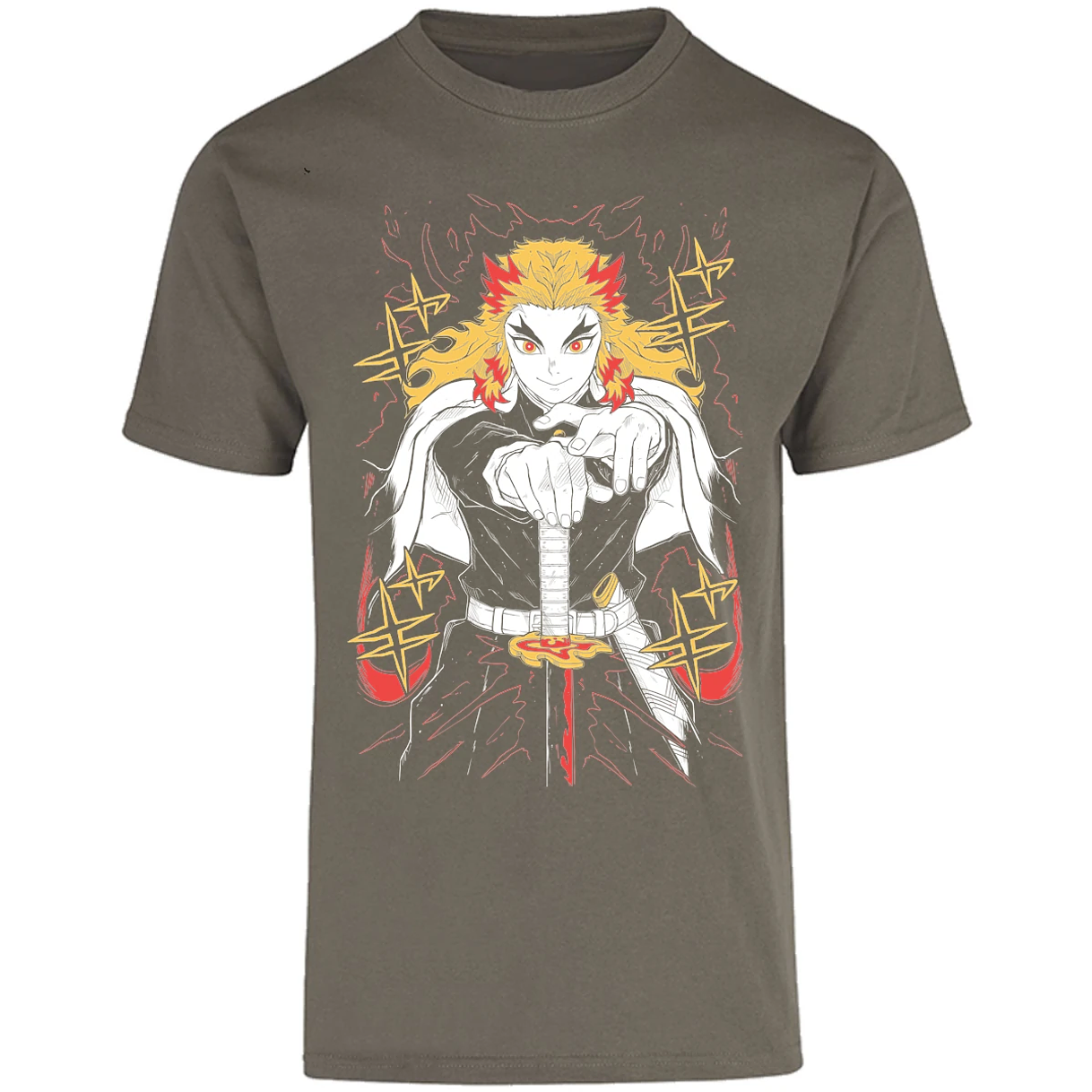 Playera Demon Slayer Rengoku para Adulto 7