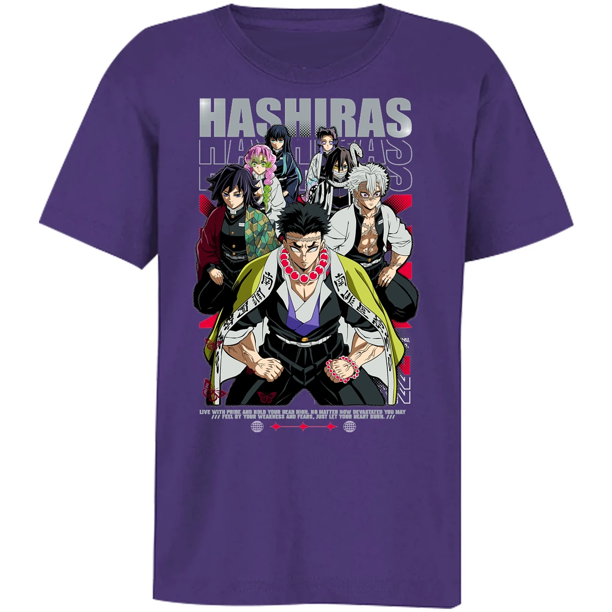 Playera Demon Slayer Hashiras Kimetsu para Niño 7