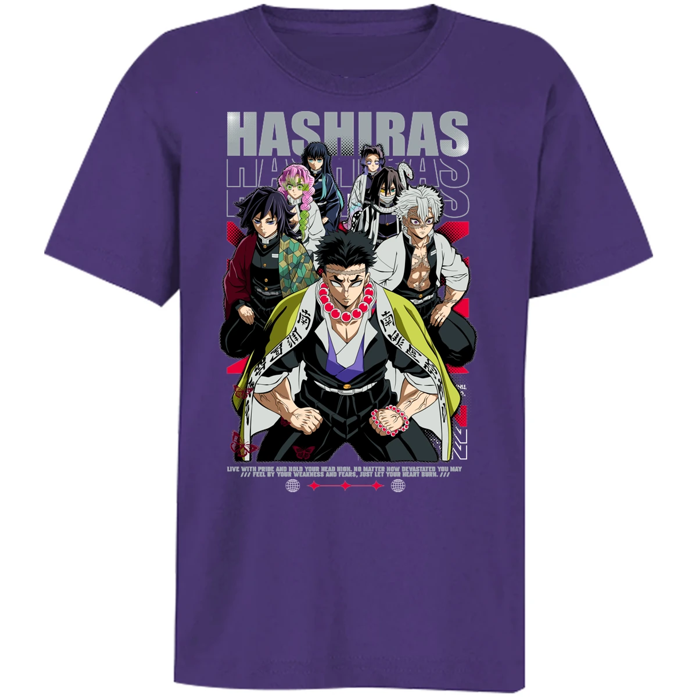 Playera Demon Slayer Hashiras Kimetsu para Niño 7