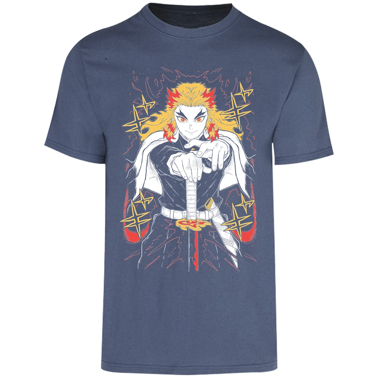 Playera Demon Slayer Rengoku para Adulto 14