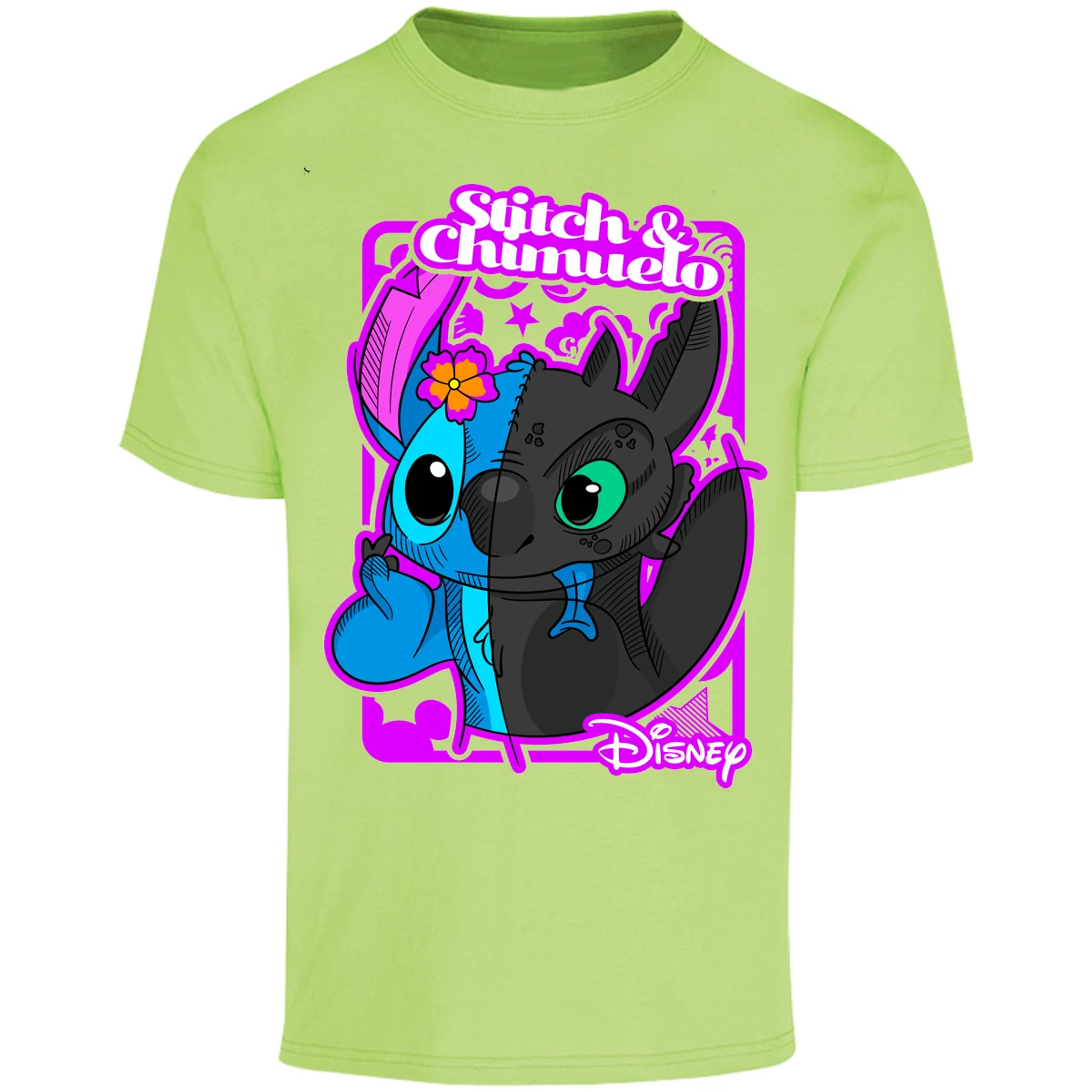 Playera Es De Series Y Peliculas Stitch Y Chimuelo para Adulto 26