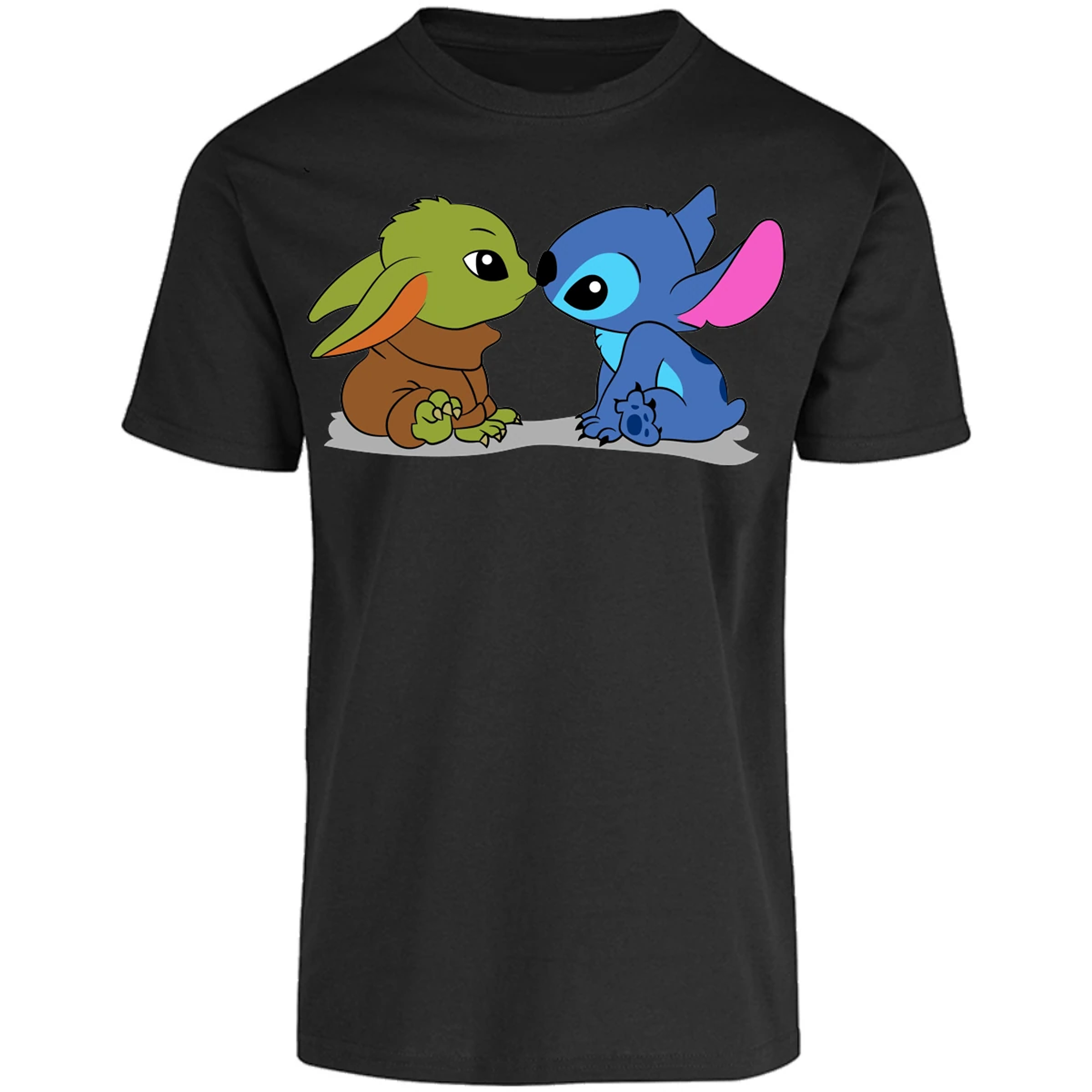 Playera Es De Series Y Peliculas Stitch Y Grogu para Adulto 11