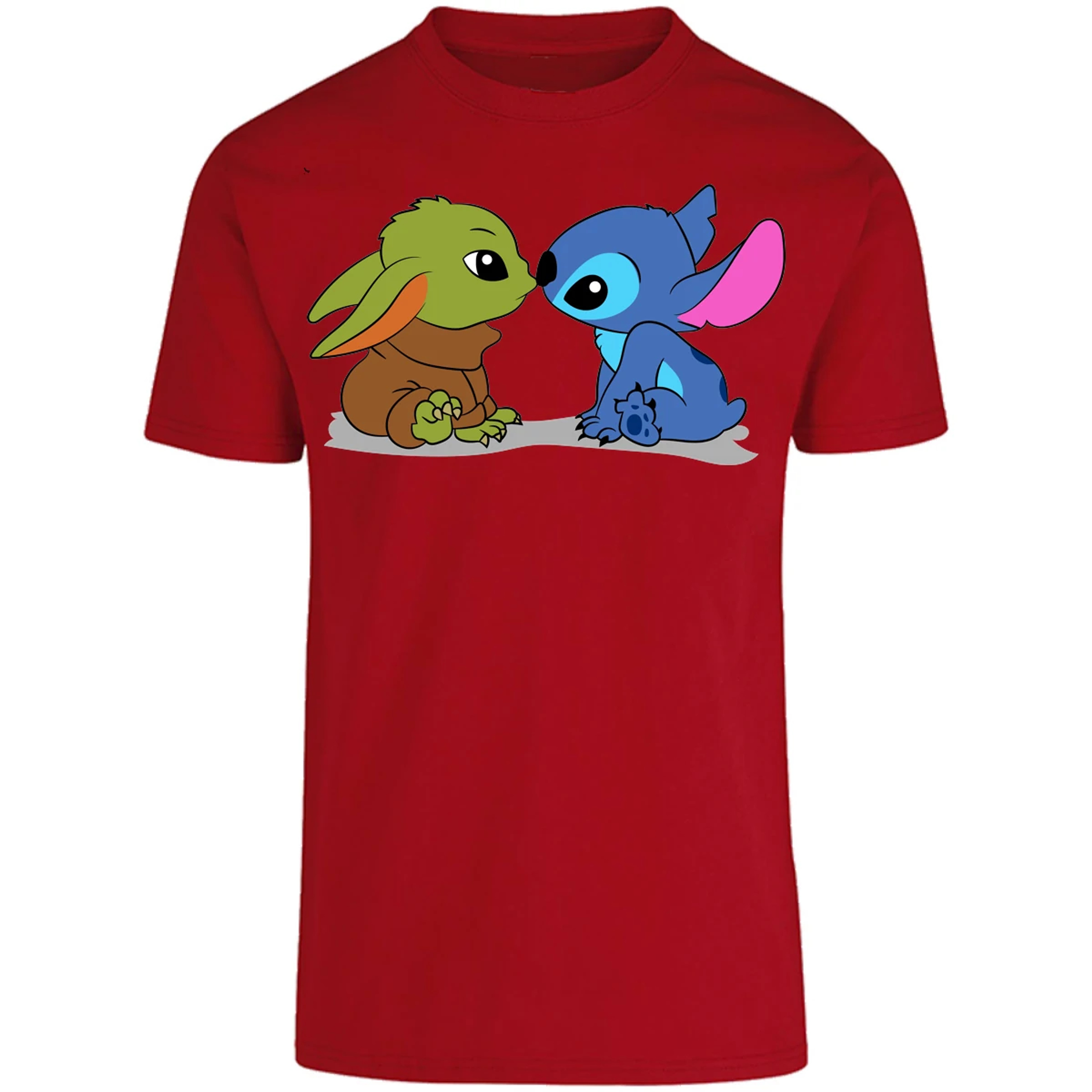 Playera Es De Series Y Peliculas Stitch Y Grogu para Adulto 6
