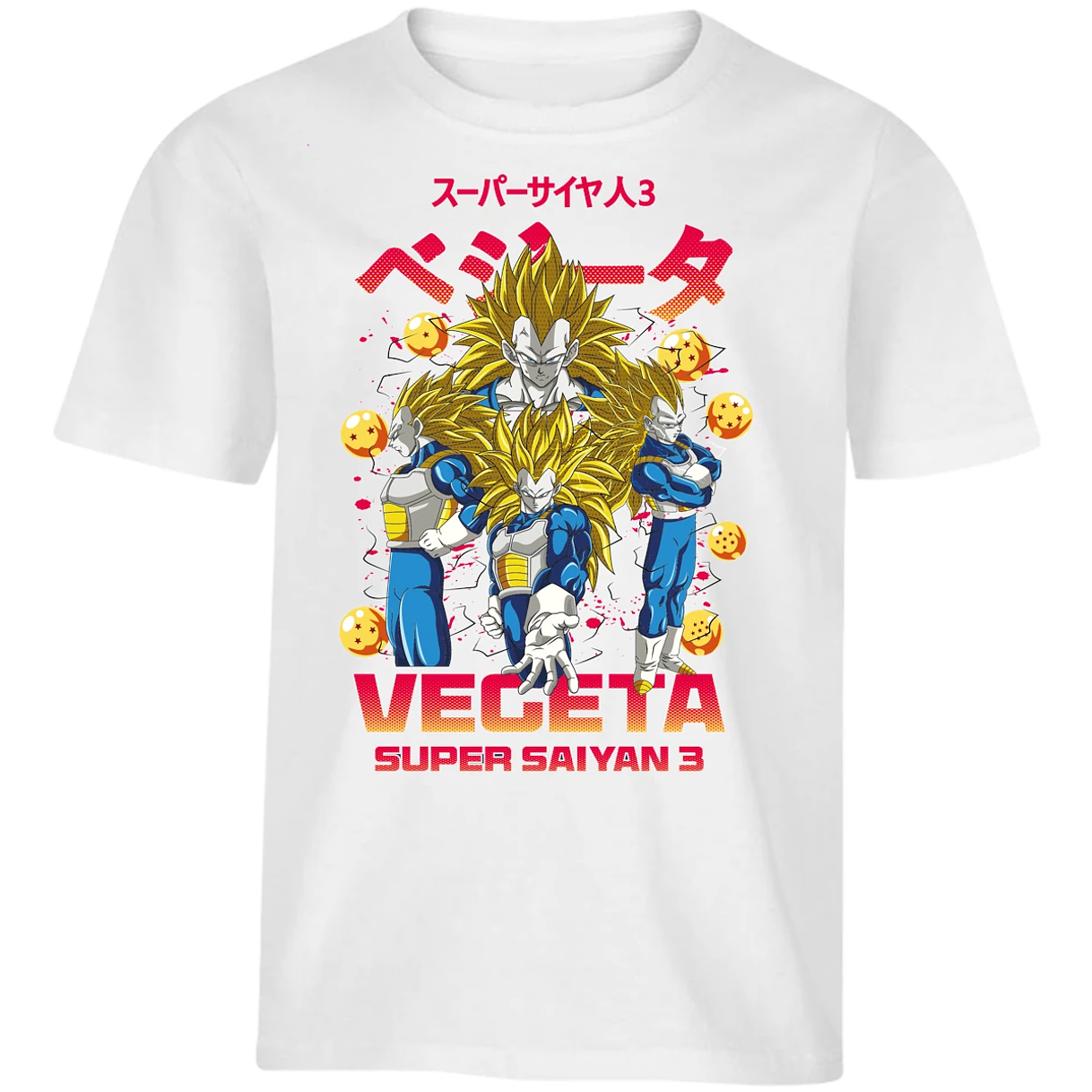 Playera Dragon Ball Vegeta Super Saiyan 3 para Niño 14