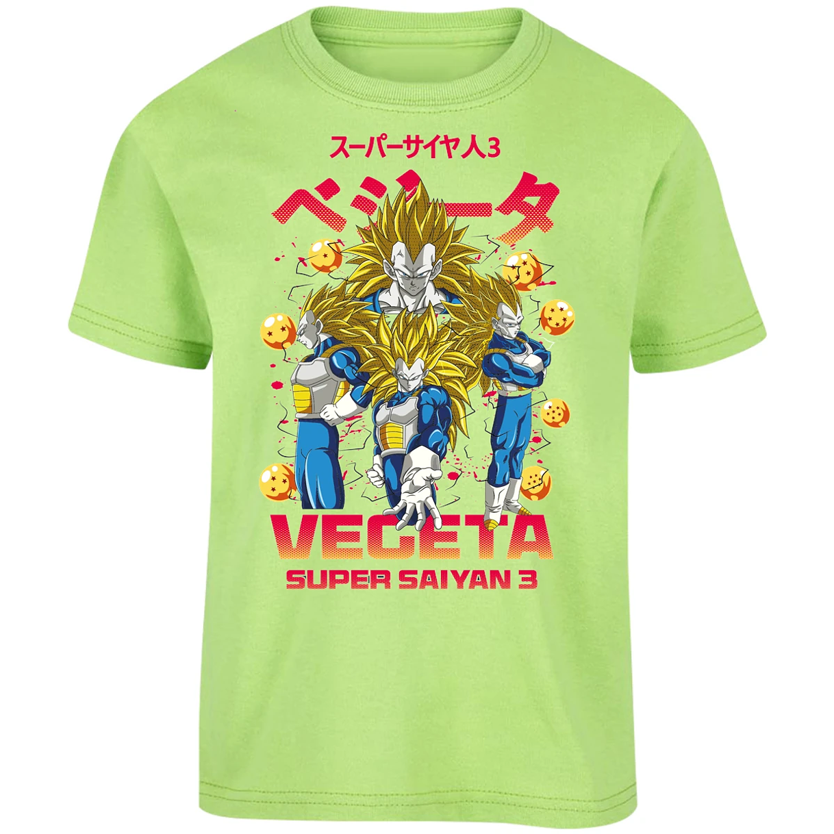 Playera Dragon Ball Vegeta Super Saiyan 3 para Niño 12