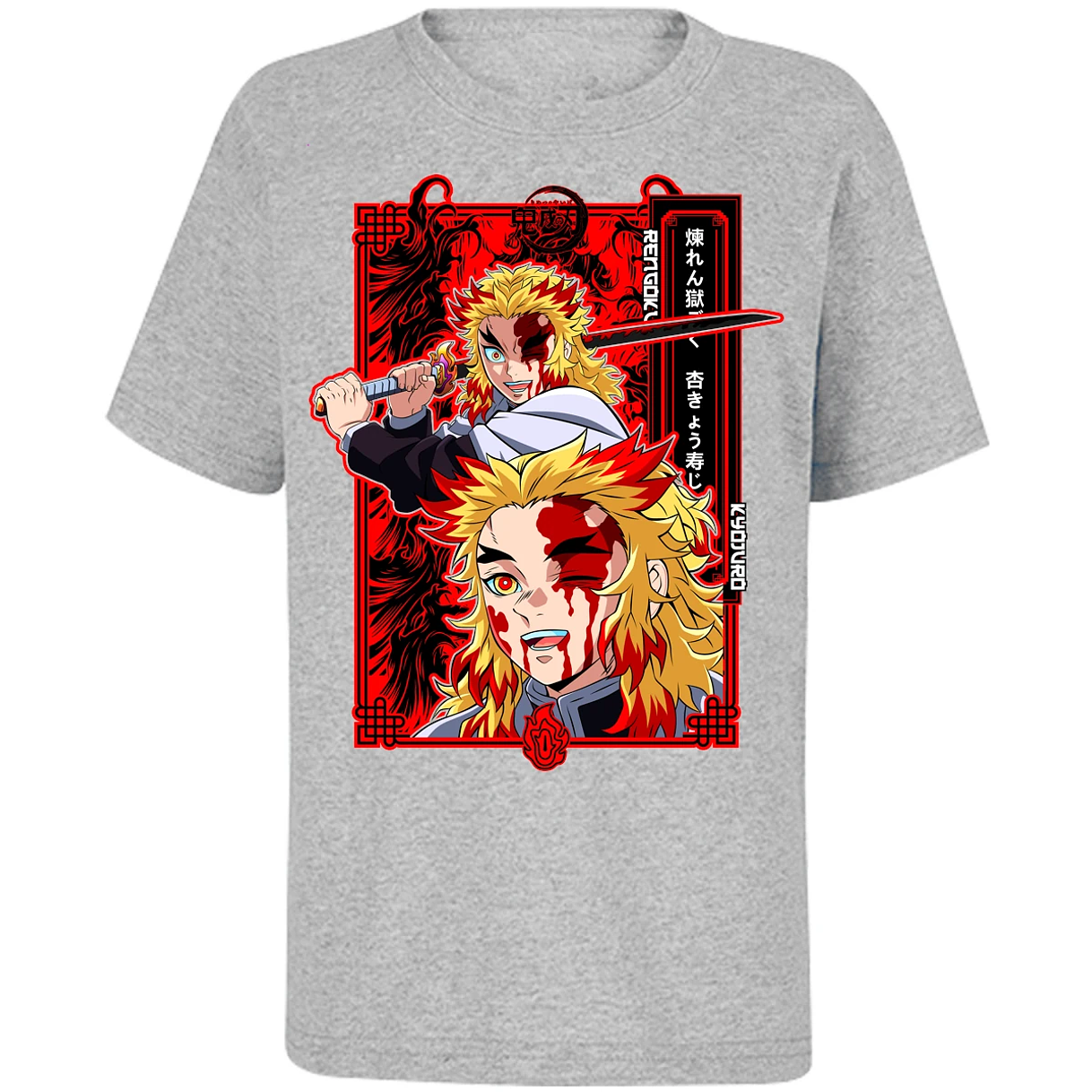 Playera Demon Slayer Kyojuro Anime para Niño 5