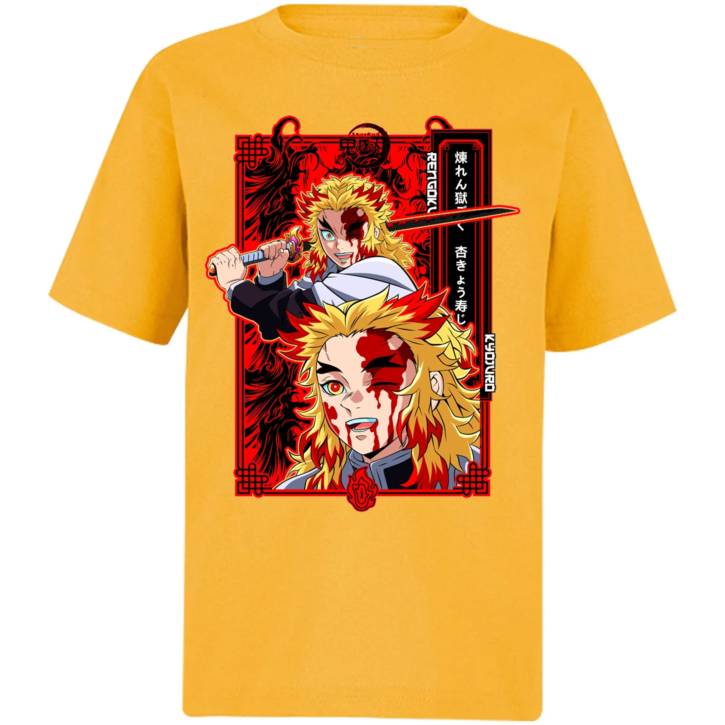 Playera Demon Slayer Kyojuro Anime para Niño 13