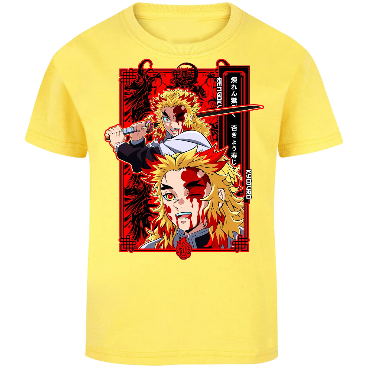 Playera Demon Slayer Kyojuro Anime para Niño 4