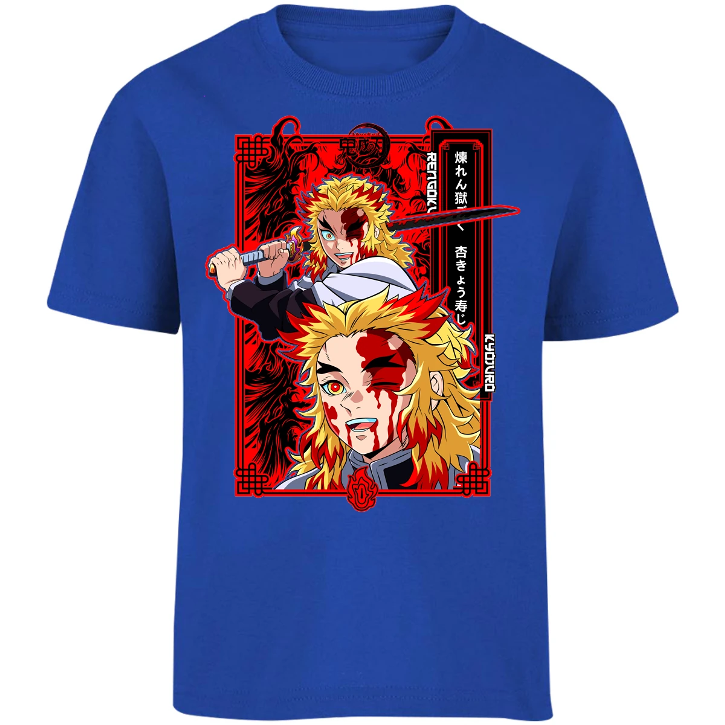 Playera Demon Slayer Kyojuro Anime para Niño 15