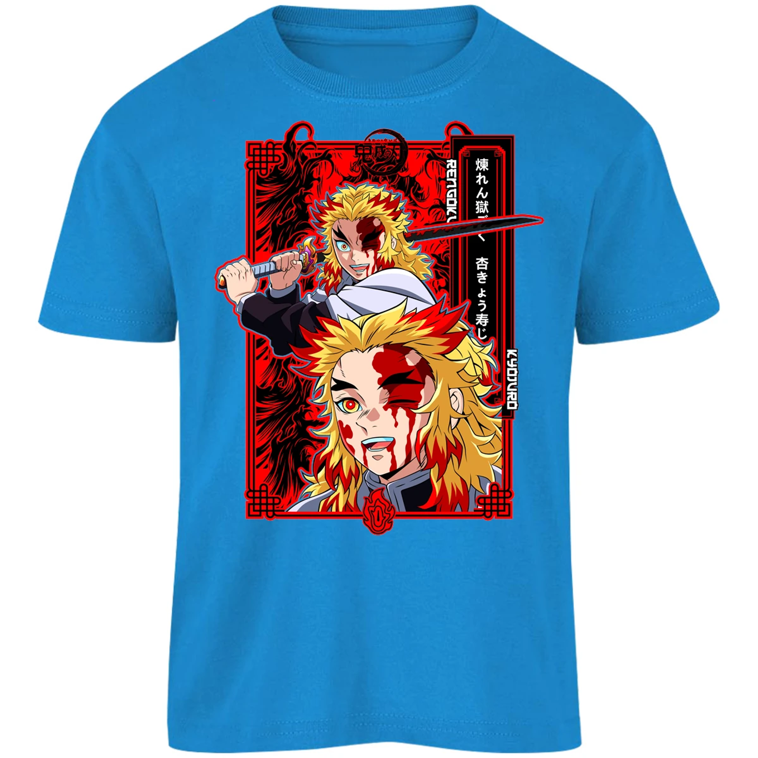 Playera Demon Slayer Kyojuro Anime para Niño 12