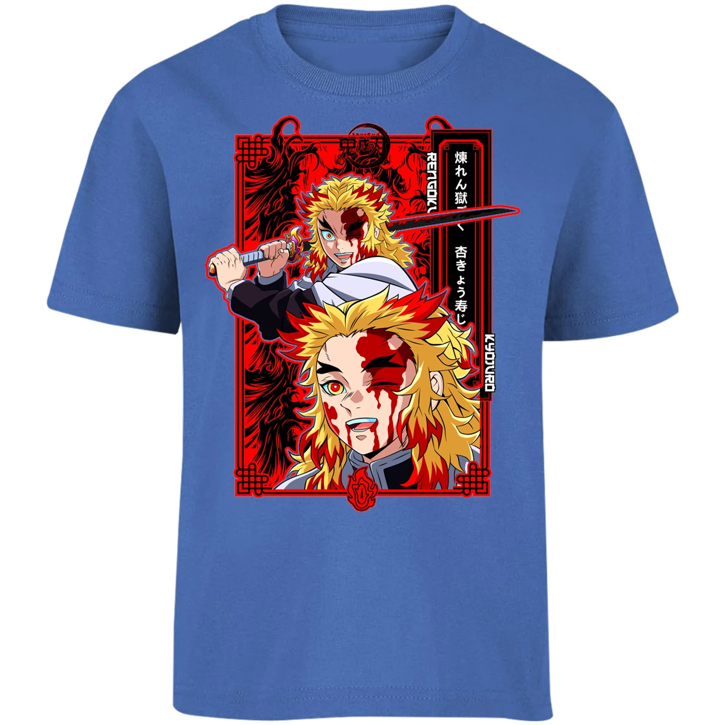 Playera Demon Slayer Kyojuro Anime para Niño 17