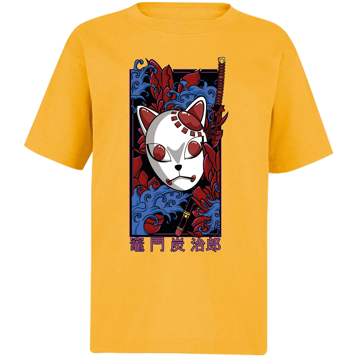 Playera Demon Slayer Mascaras Kimetsu No Yaiba para Niño 2